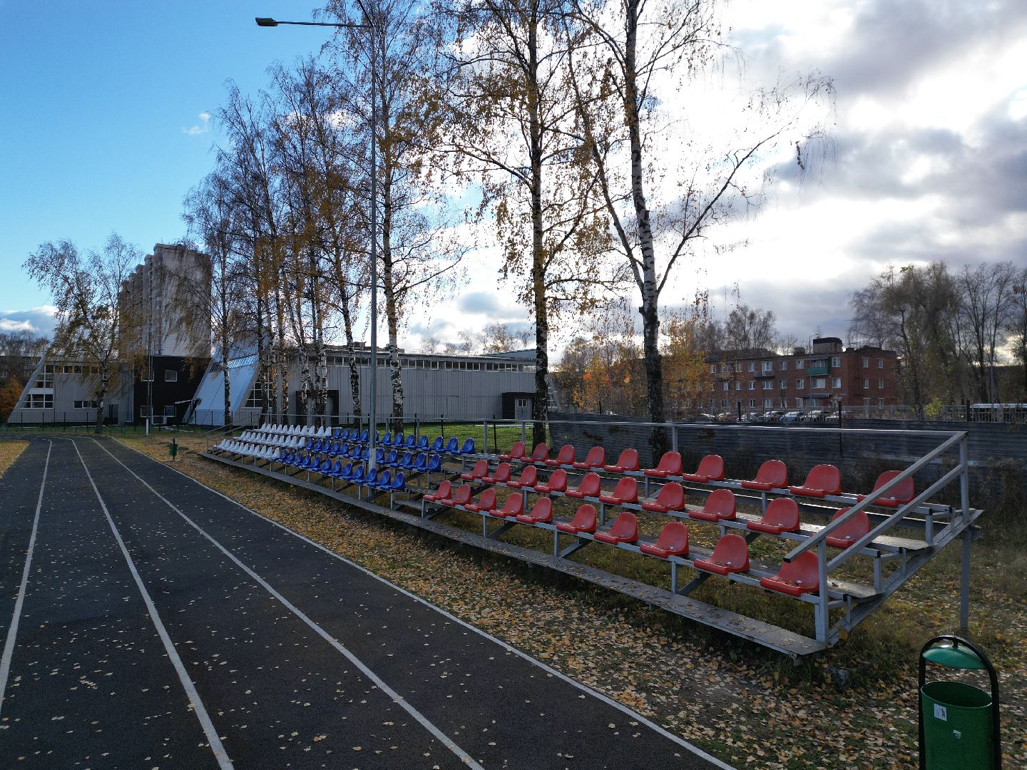 видео с коптера, старая купавна, стадион, реконструкция, строительство,