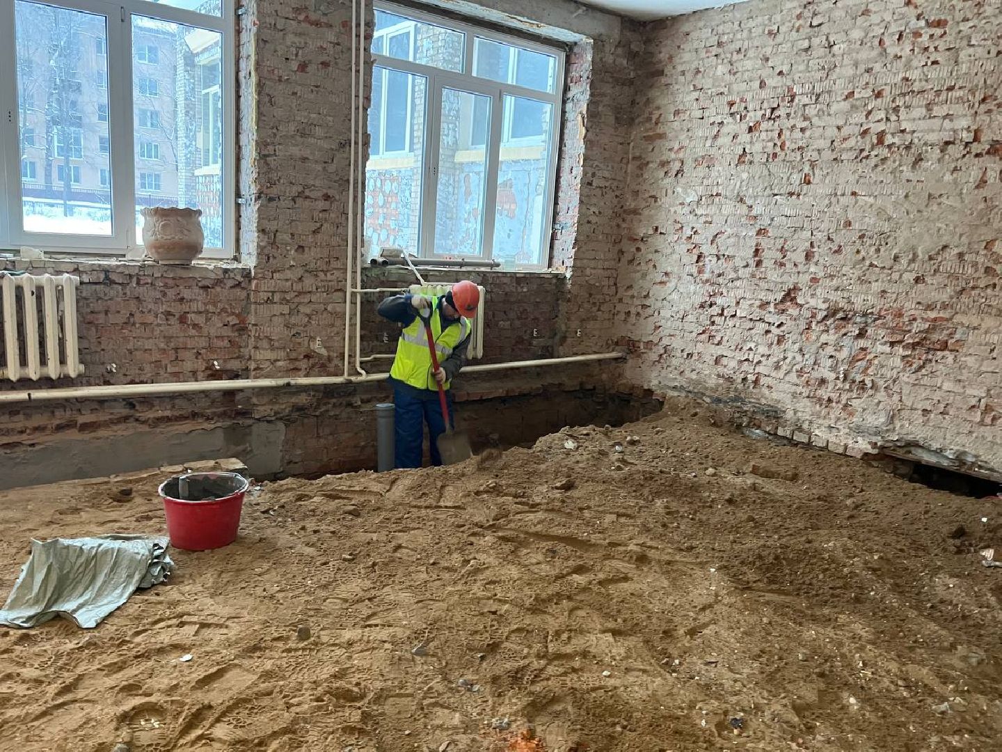 школа, капитальный ремонт, городской округ восход, стяжка пола, вертикалки,