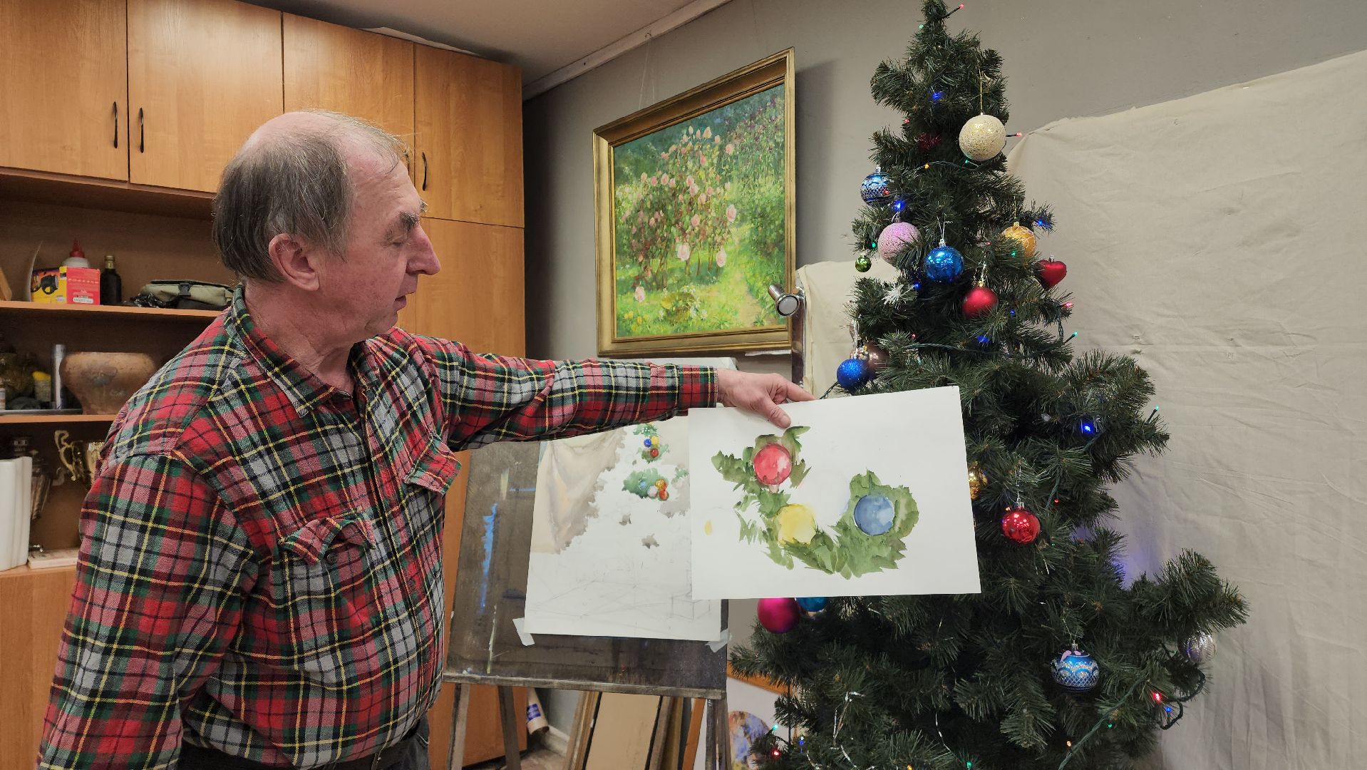 Новогодний натюрморт, Художники, Лобня, Новогодние украшения,