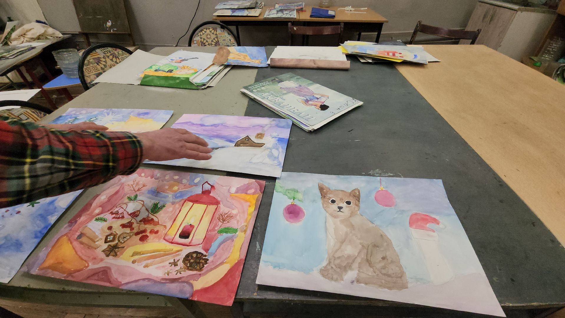 Новогодний натюрморт, Художники, Лобня, Новогодние украшения,