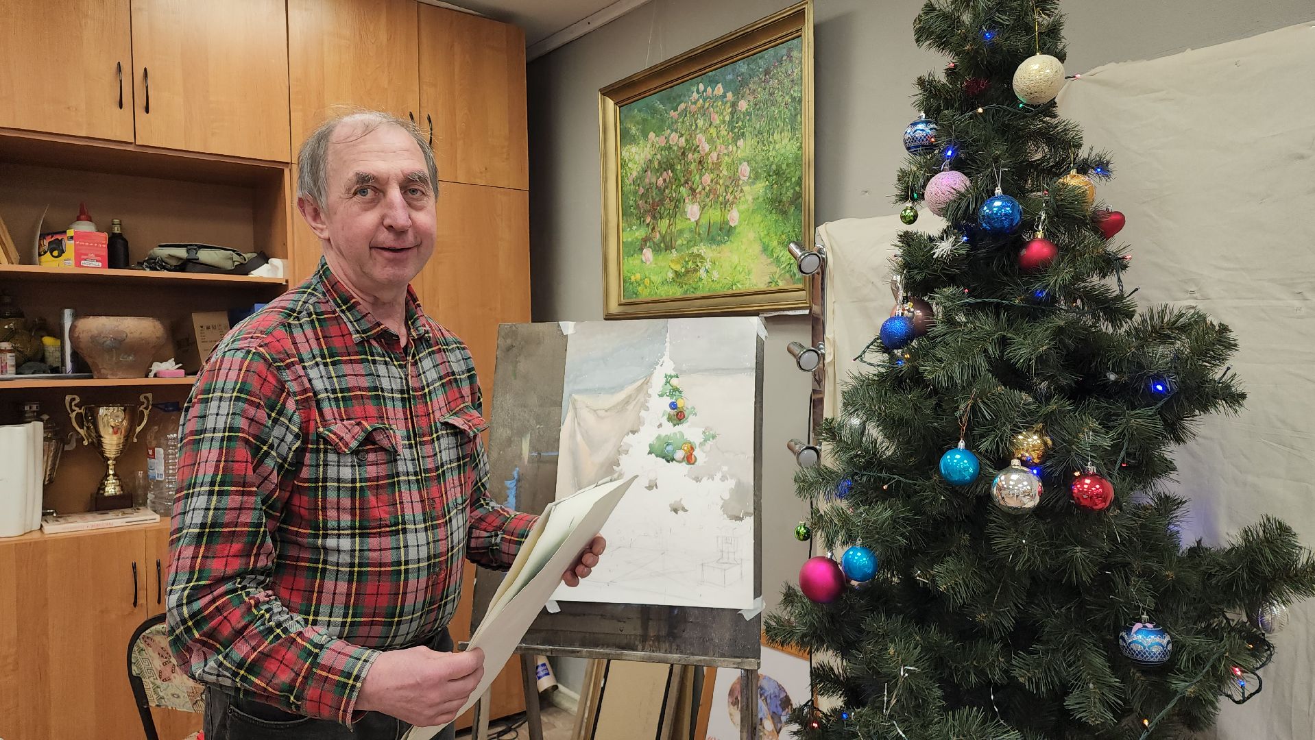 Новогодний натюрморт, Художники, Лобня, Новогодние украшения,