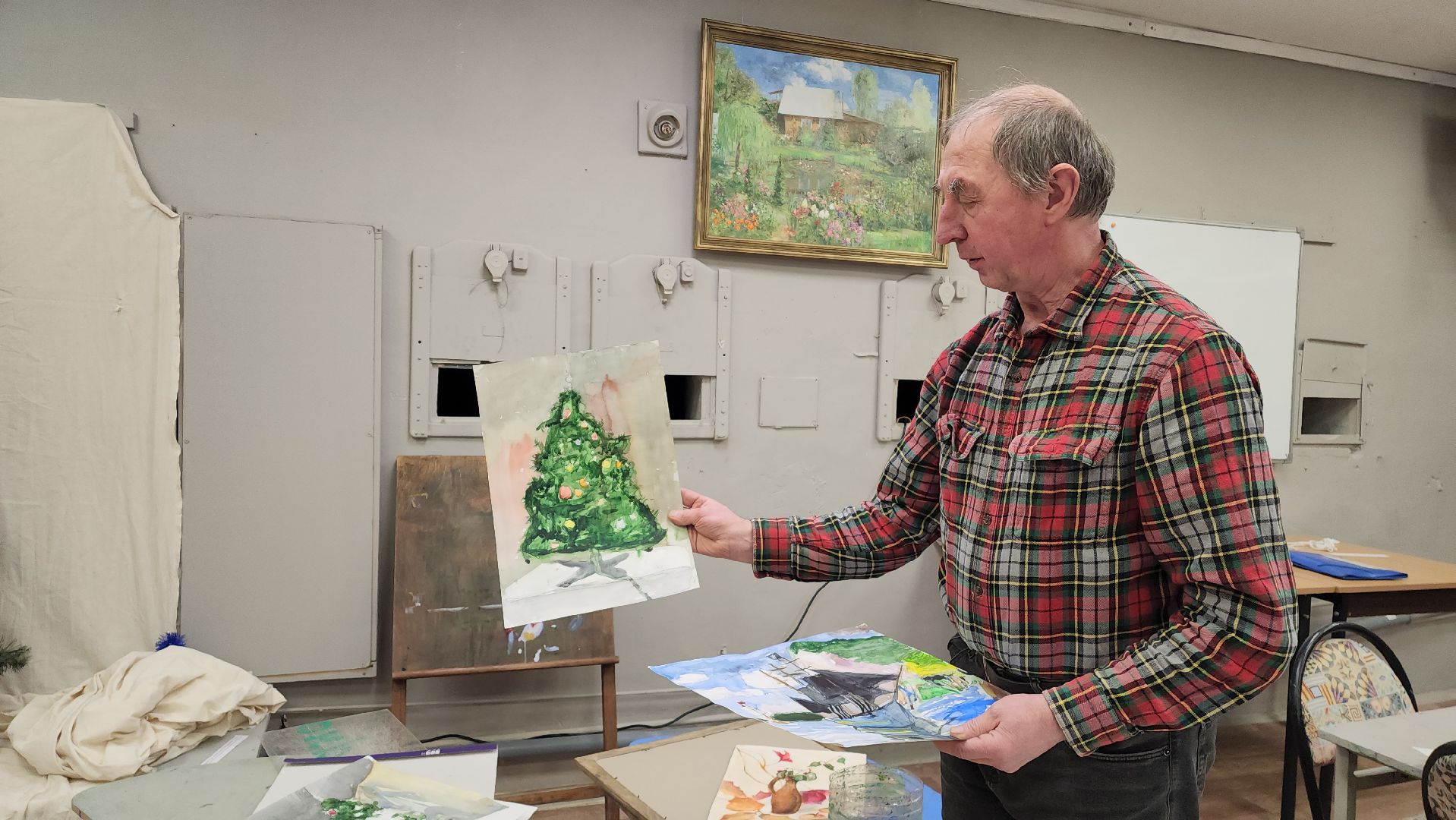 Новогодний натюрморт, Художники, Лобня, Новогодние украшения,