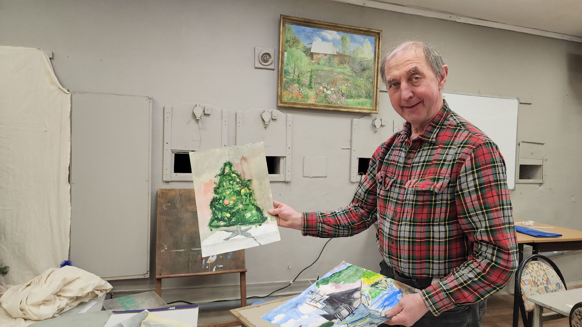 Новогодний натюрморт, Художники, Лобня, Новогодние украшения,