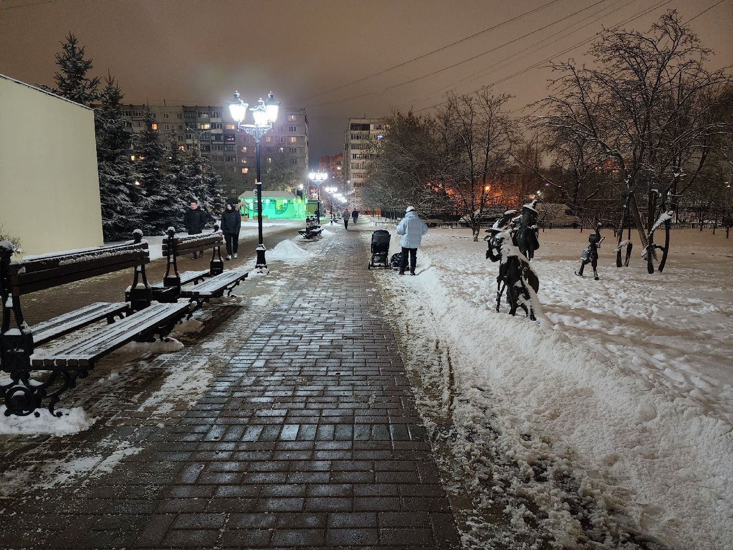 раменское, жкх, уличное освещение на школьном бульваре, вертикалка,