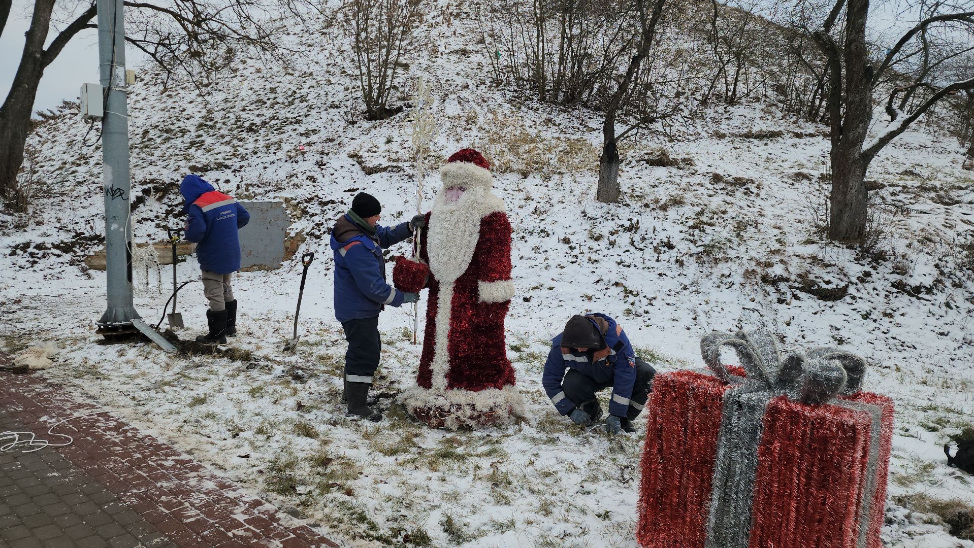 серпухов, подмосковье, зима в подмосковье, дед мороз, соборная гора, вертикалки,