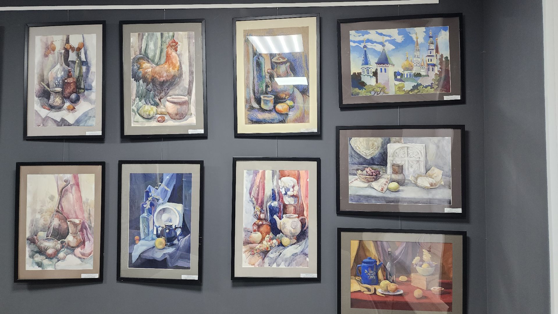 пушкинский, правдинский, библиотека, художественная выставка, детская художественная школа, натюрморт, пейзаж, акварель, графика, кружки, вертикалки