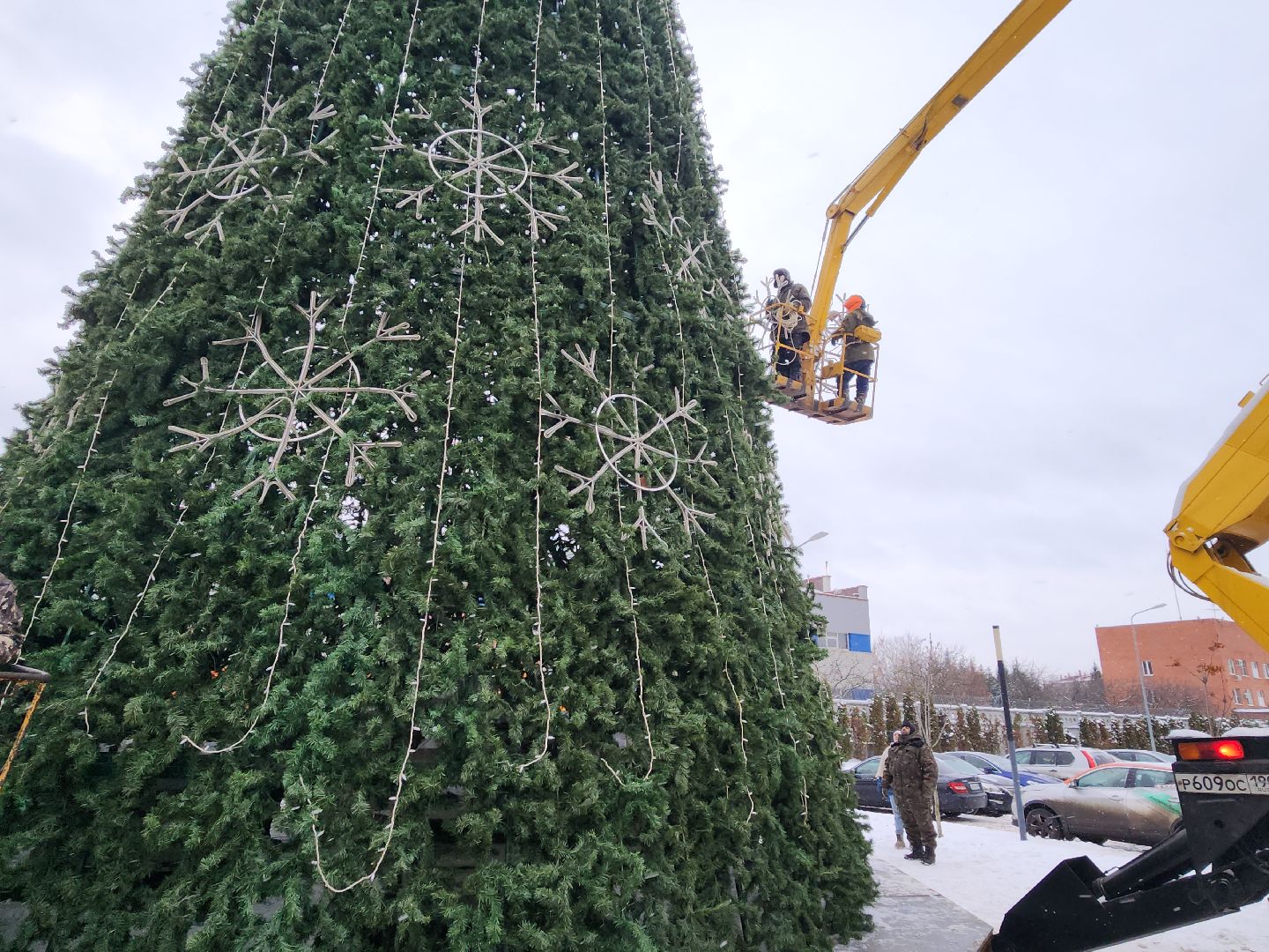 Подольск, новогодняя елка, украшение города к новому году, благоустройство, вертикалка,