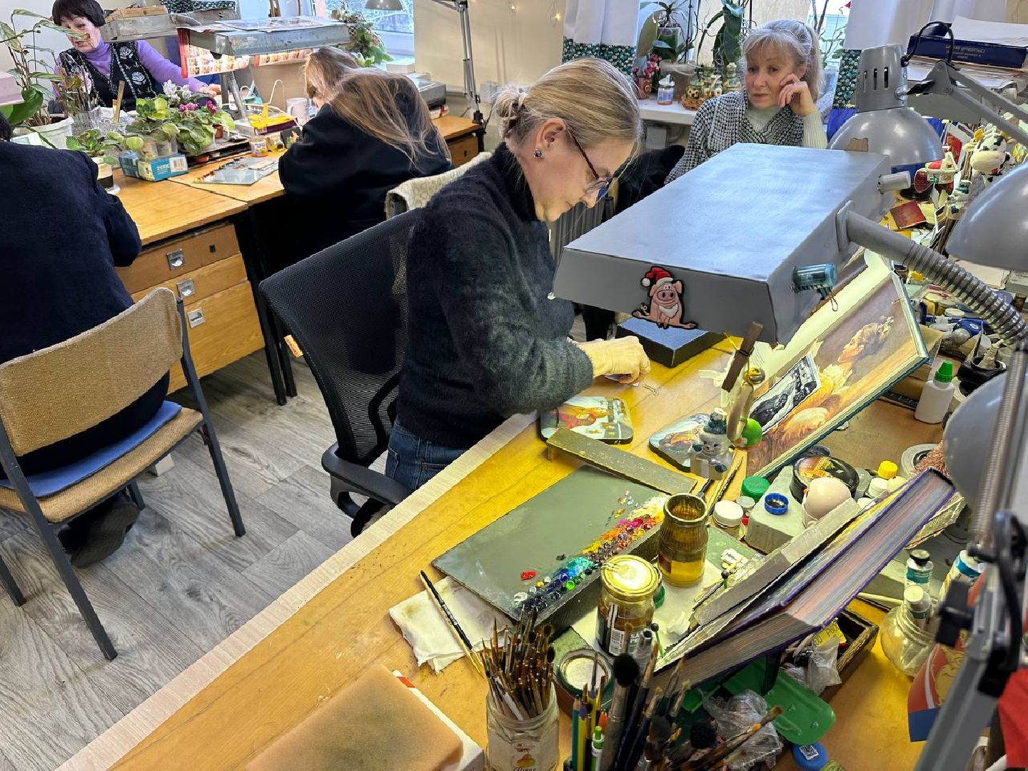 вертикалки, федоскинская роспись,