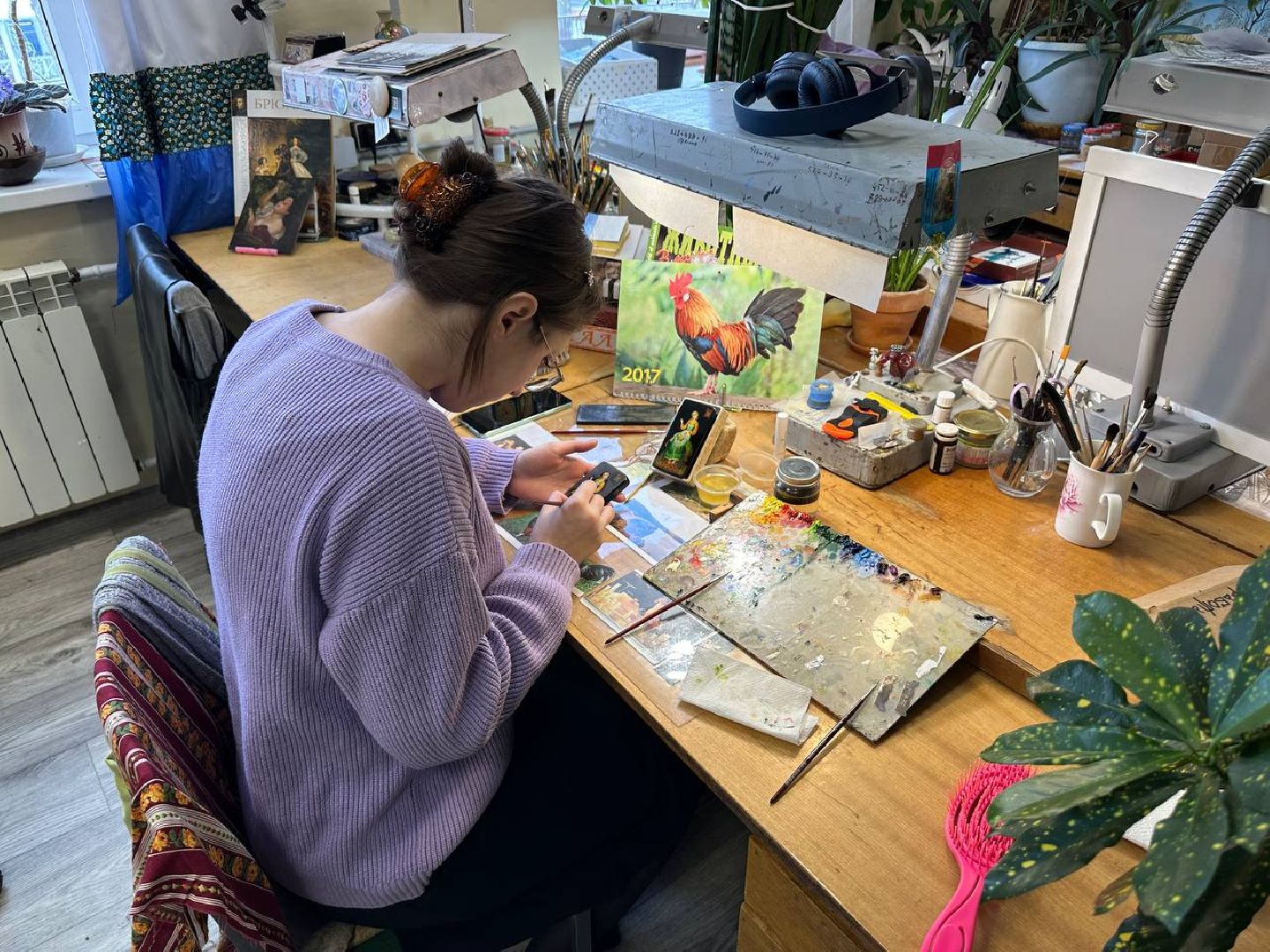 вертикалки, федоскинская роспись,