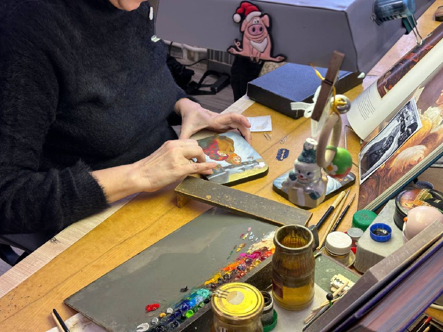 вертикалки, федоскинская роспись,