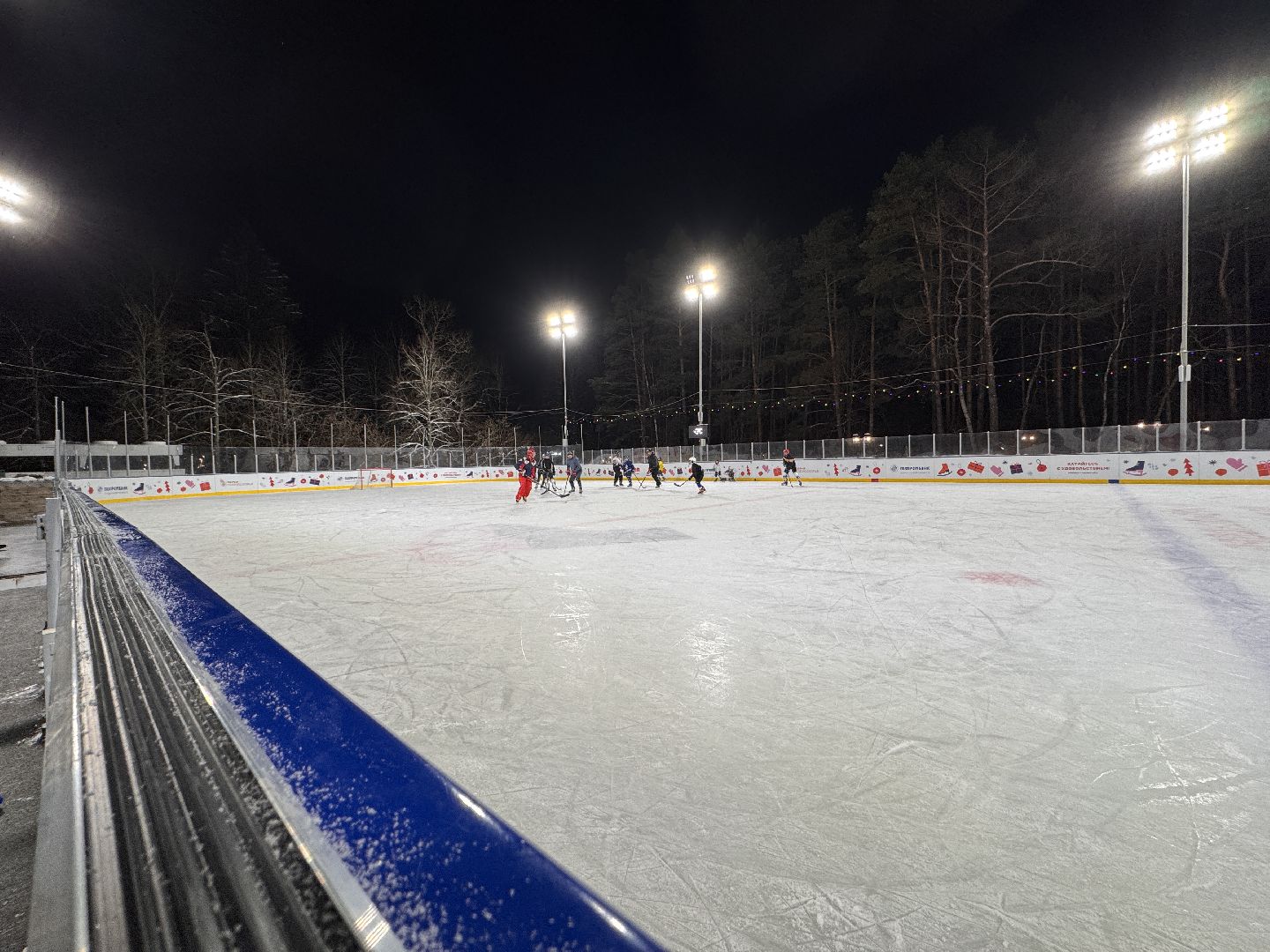 Каток в Одинцово, одинцовский парк культуры спорта и отдыха, зима в подмосковье, Вертикалка,
