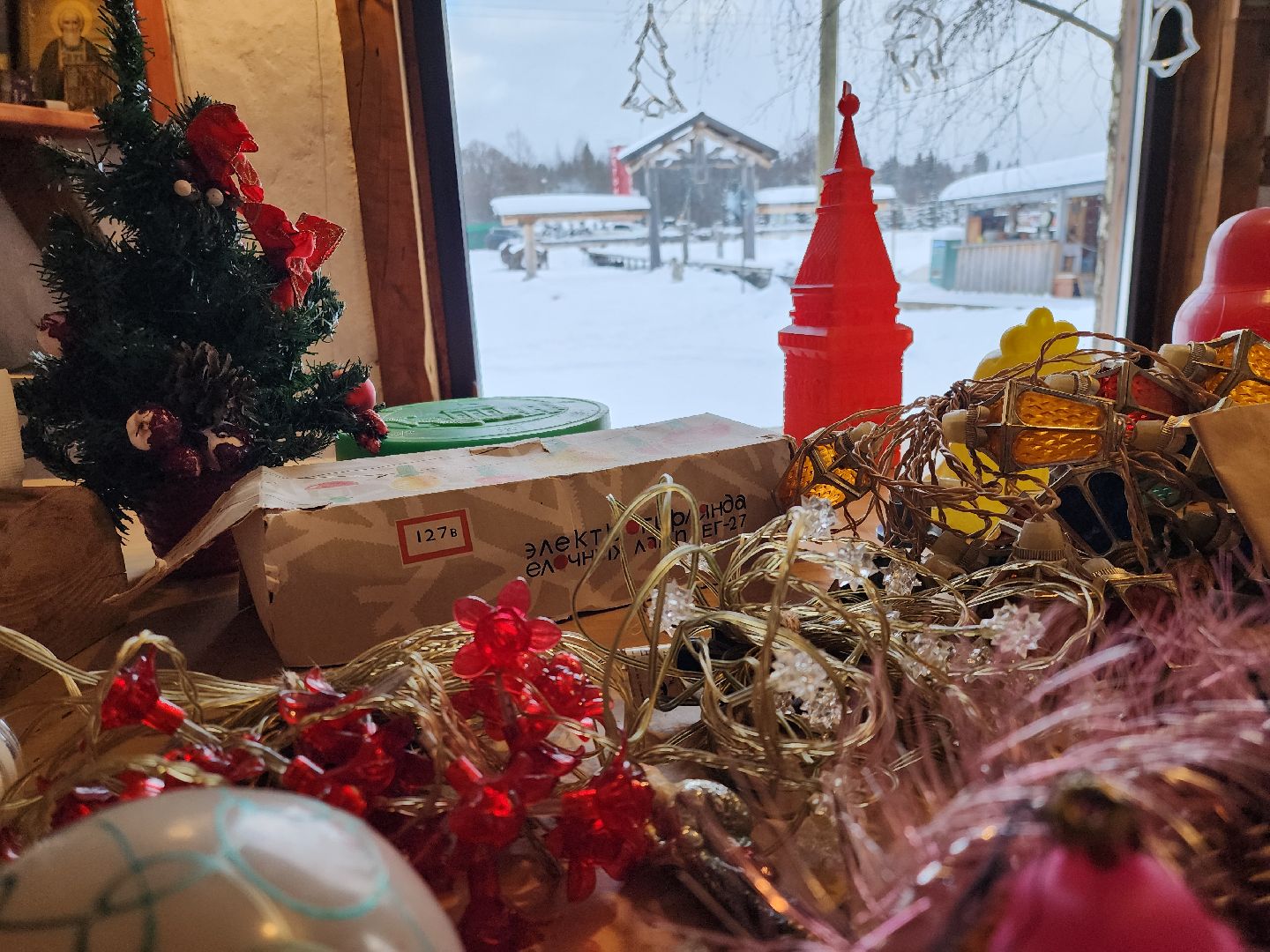 Ретро-елка, Елочное украшение, зима в подмосковье, зима в рузе, руза, рузский городской округ, московская область,