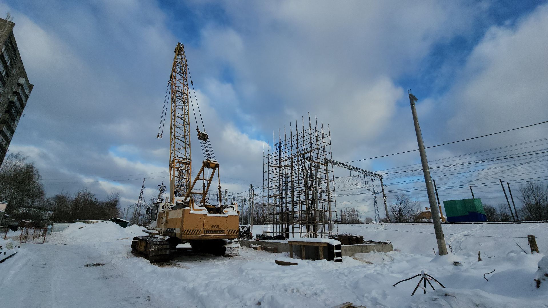 наземный переход, Строительство, Лобня, вертикалки,