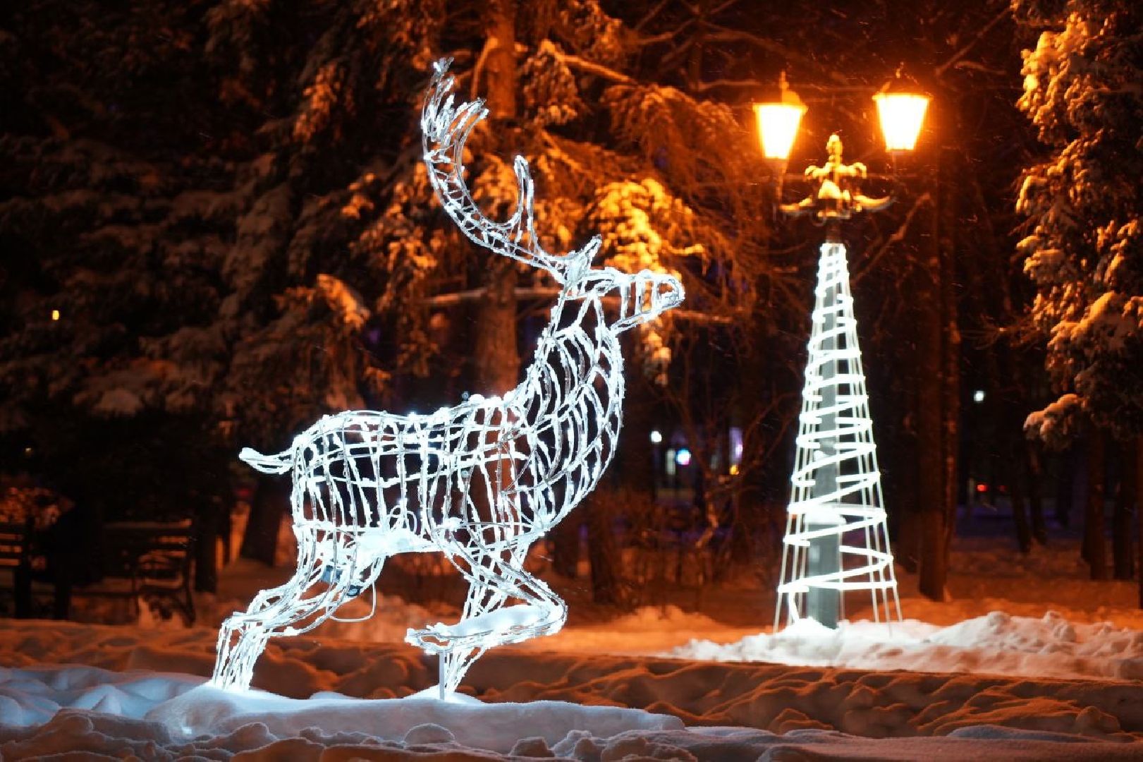 Благоустройство, Новый год, Сергиев Посад, Сергиево-Посадский городской округ, Зима в Подмосковье, Украшение, Рождество, Новогоднее настроение,