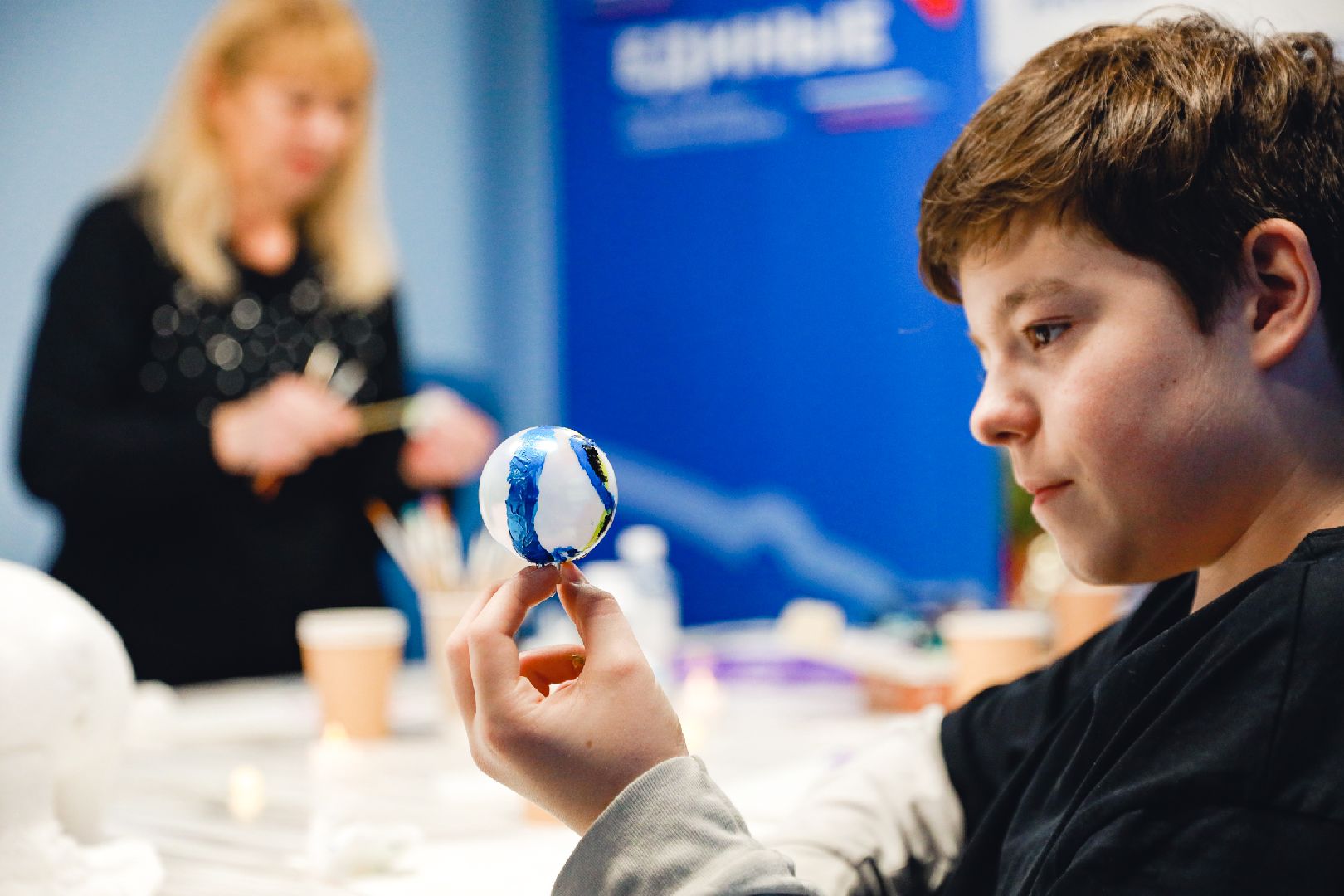 масте-класс, роспись, новый год, дети,