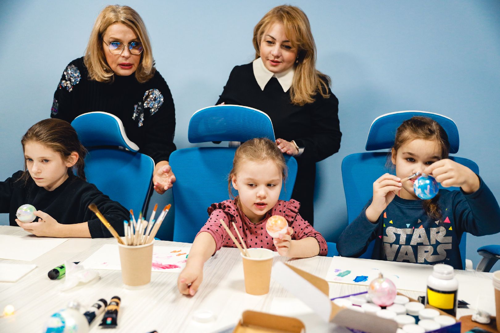 масте-класс, роспись, новый год, дети,