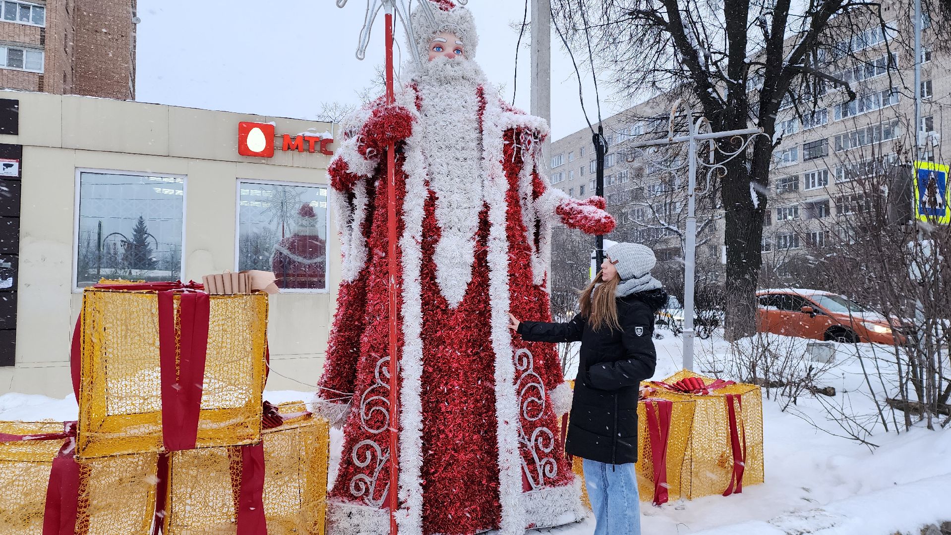 новый год, инсталляция, истра, дед мороз, вертикалки,