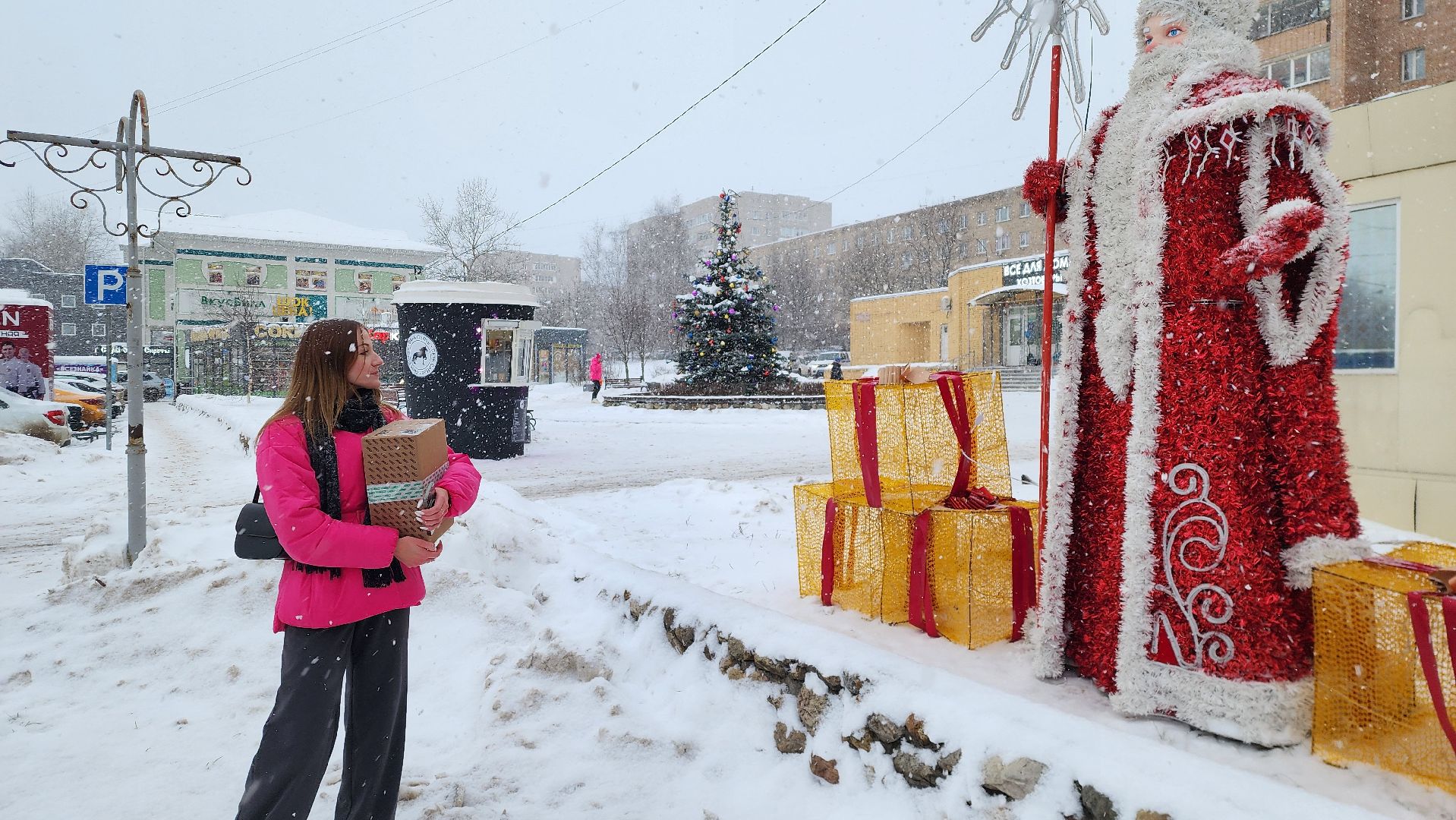 новый год, инсталляция, истра, дед мороз, вертикалки,