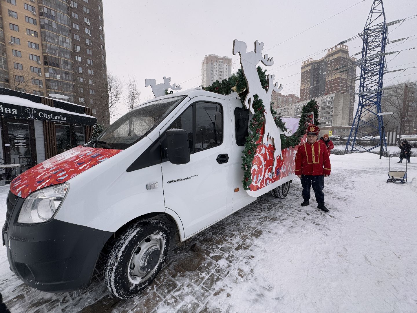 Одинцово, Сани деда мороза, почта деда мороза, вертикалка, вертикальное видео