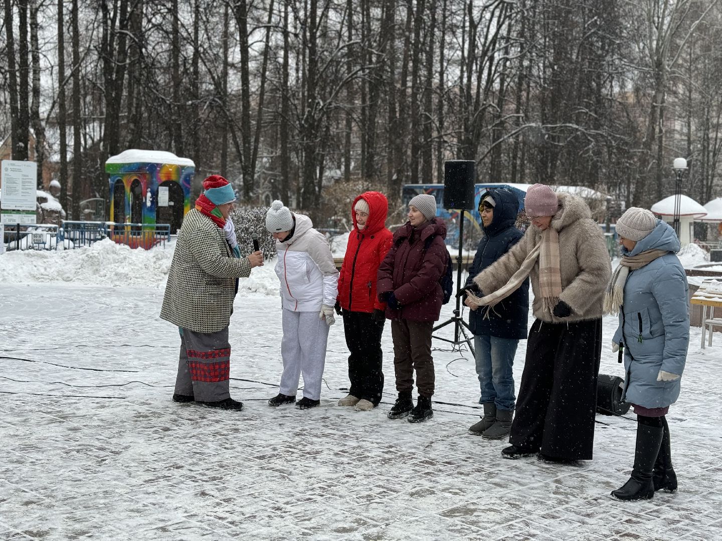 зима в подмомсковье, парки баранки, клоун Алекс, самоварная станция,Новогодняя ярмарка,праздничное мероприятие,
