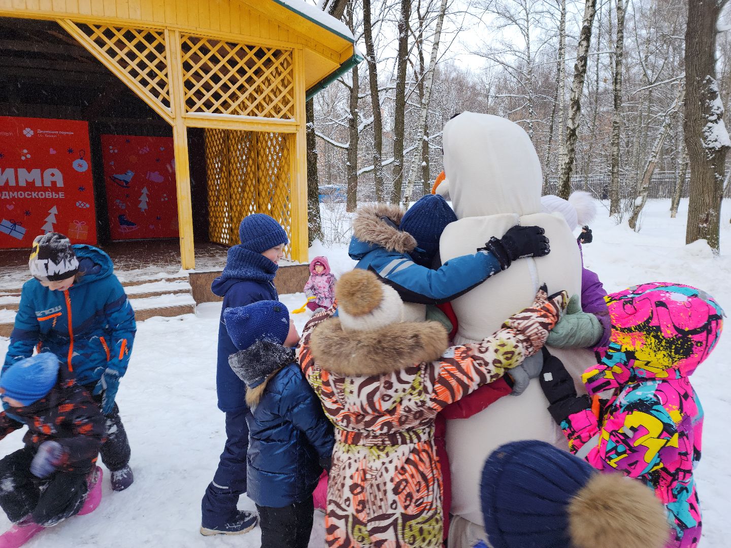 парки, снеговик, новый год, анимация, дети, вертикалки,