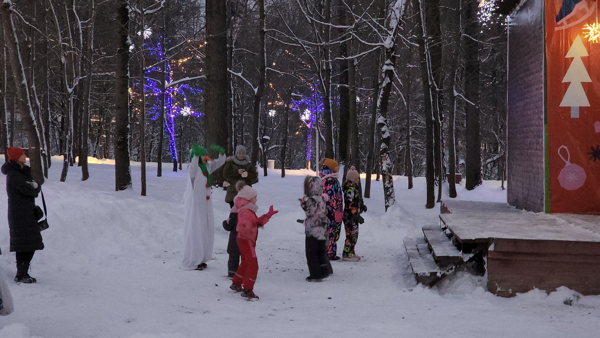 зима в подмосковье, Парк, вертикалки,