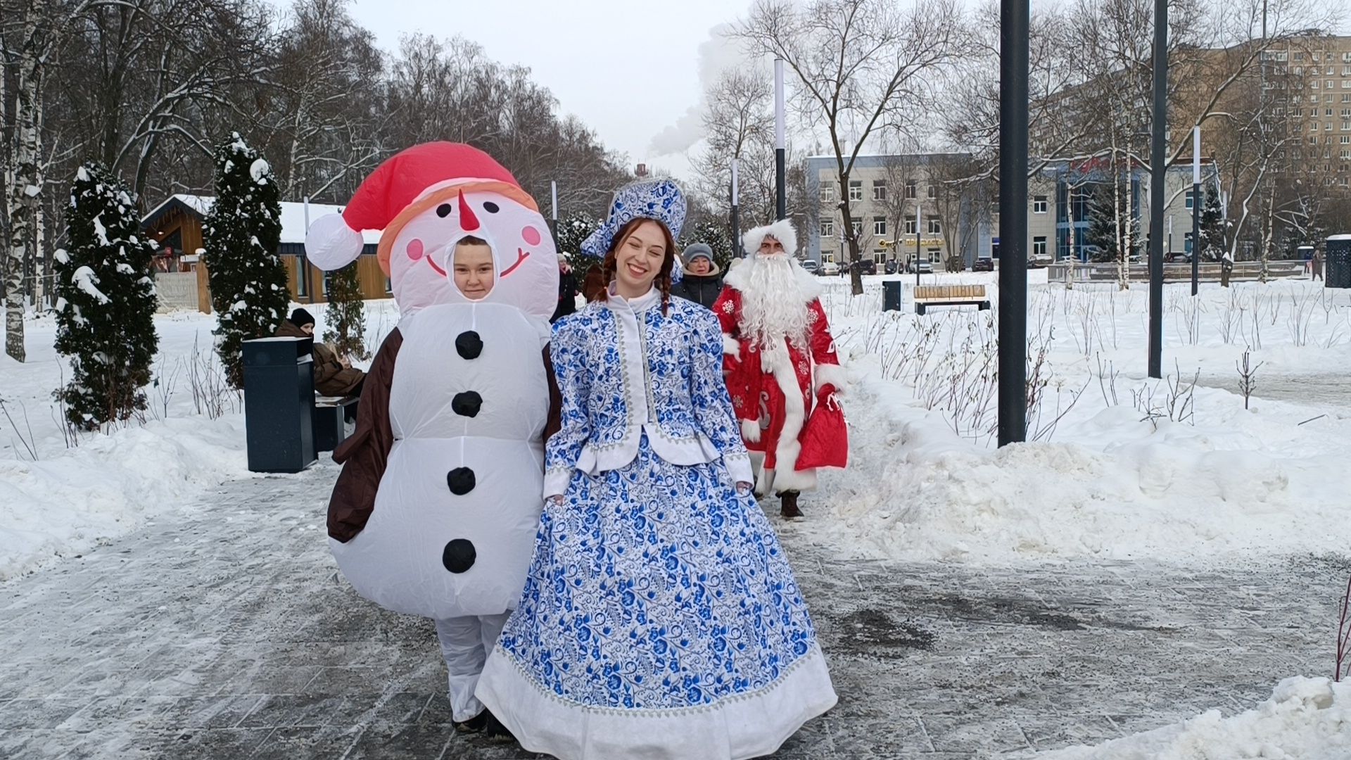 новый год, лобня, дед мороз, вертикалки,