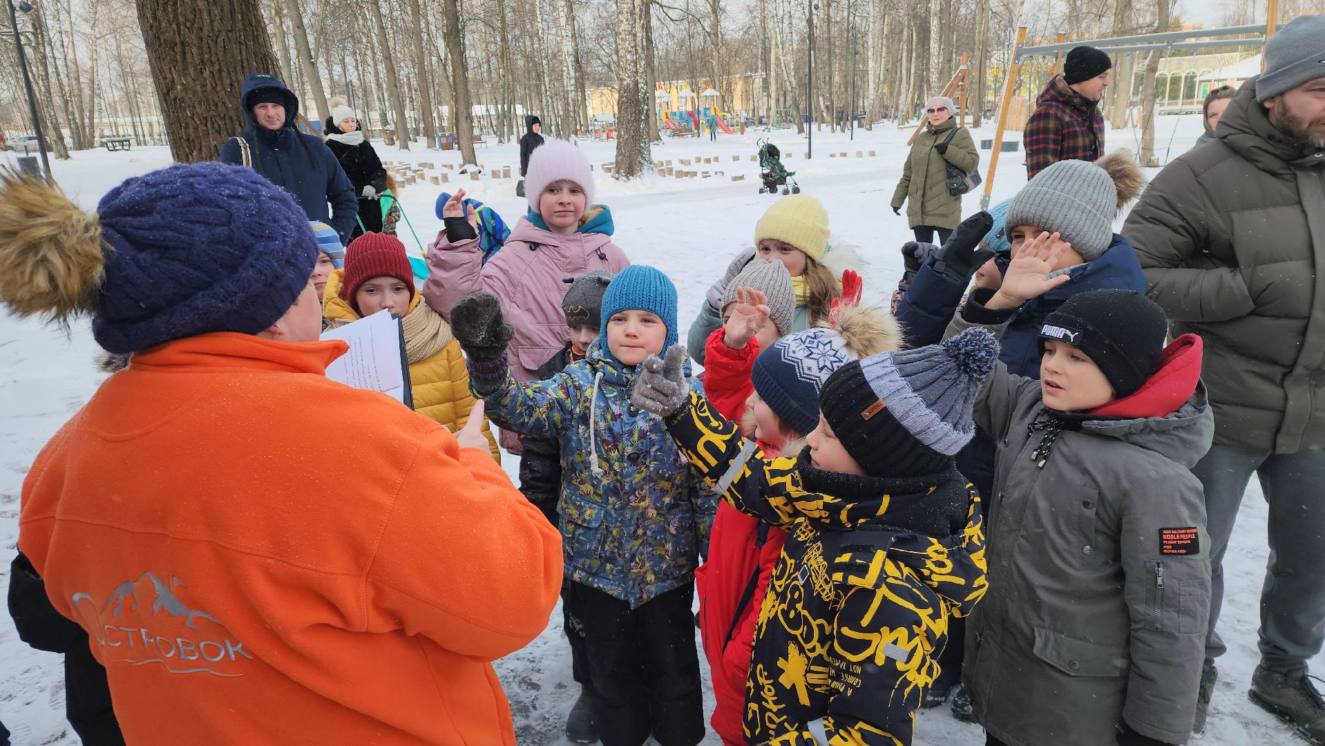 ступино, парки ступино, зима в подмосковье, парки баранки,