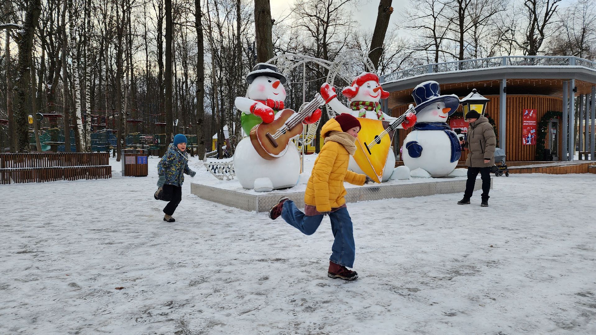 ступино, парки ступино, зима в подмосковье, парки баранки,