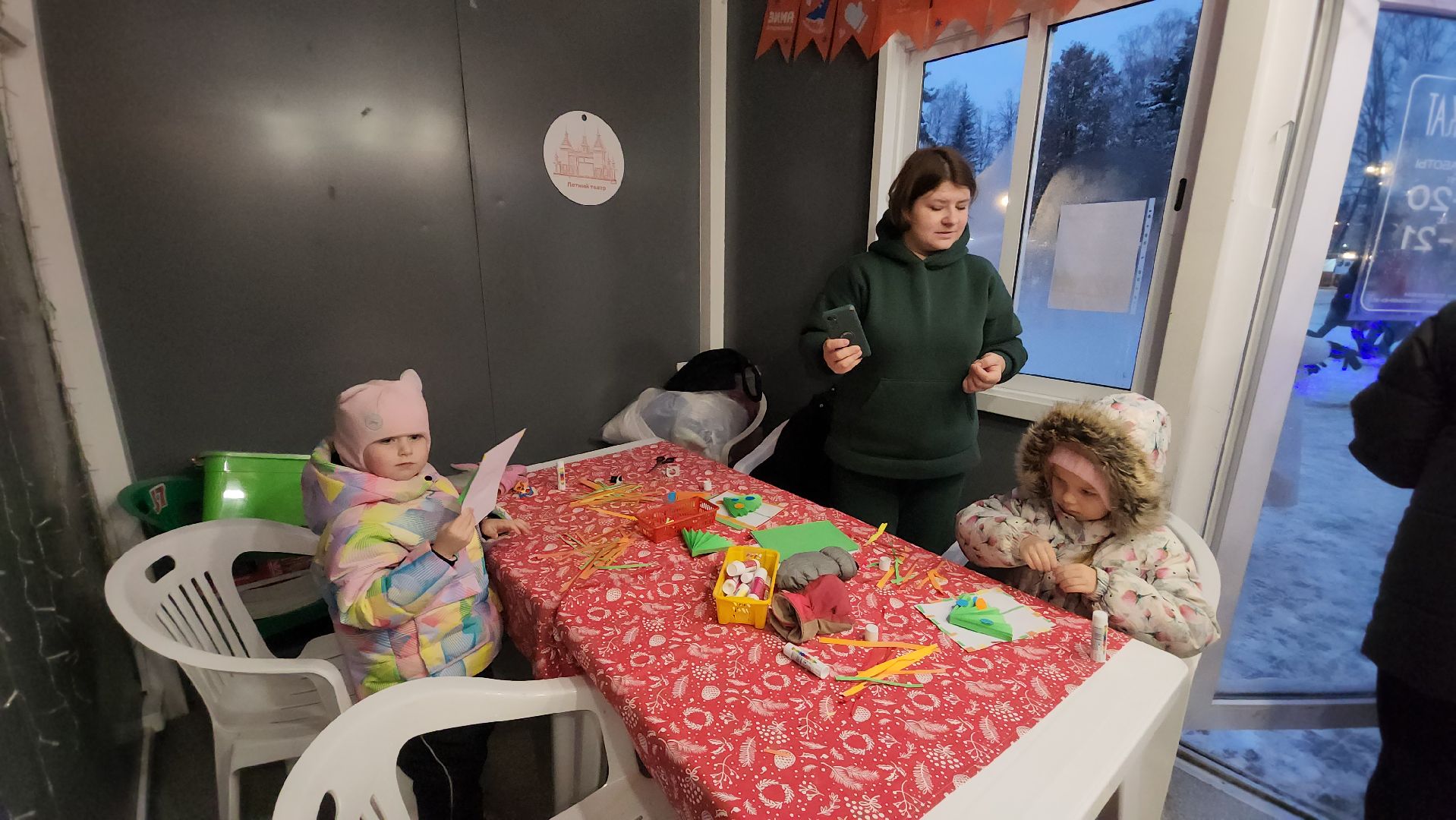 вертикалки, пушкино, мастер класс, дети, аппликация, новогоднее настроение, новый год, дети и родители,