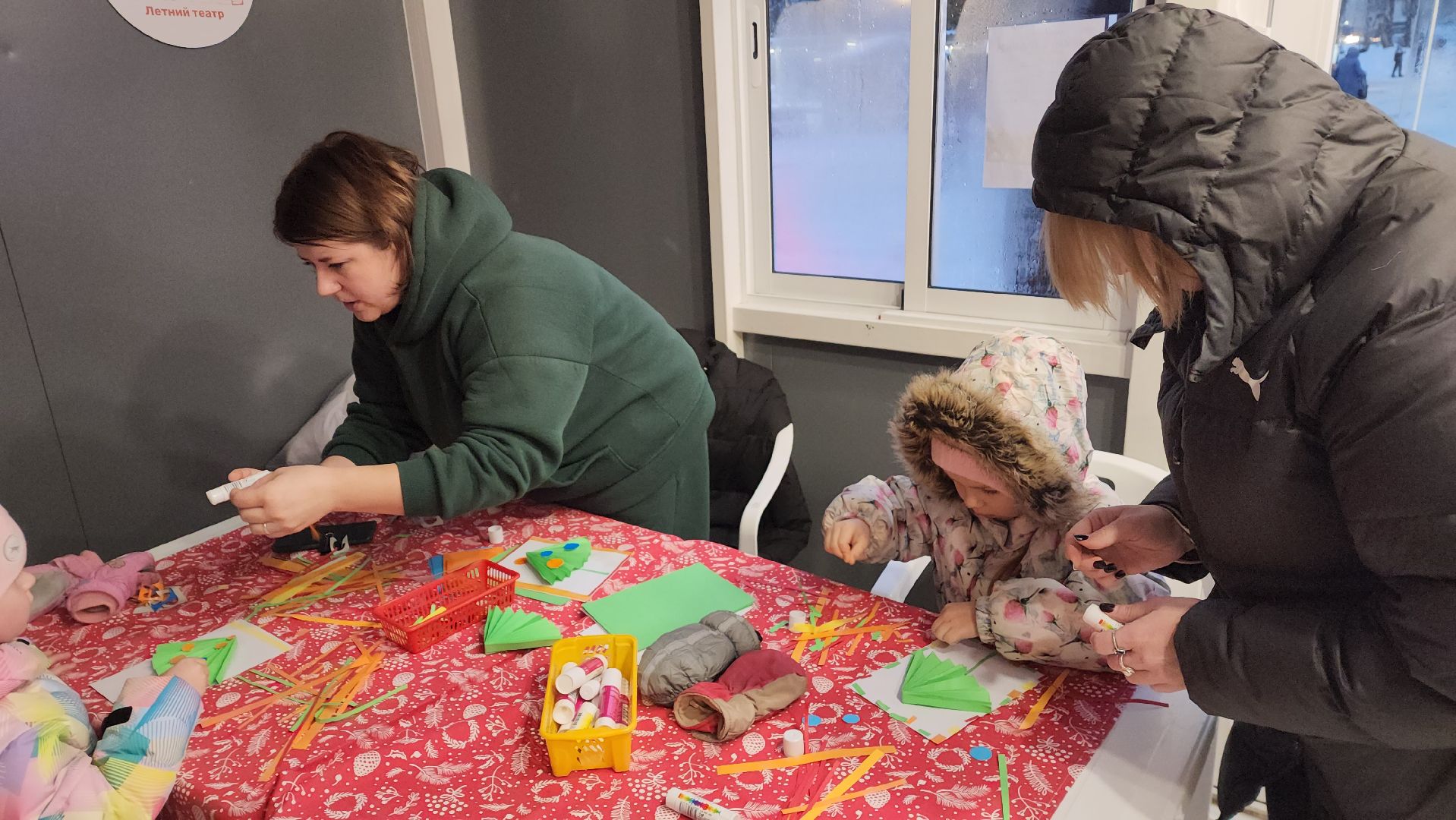 вертикалки, пушкино, мастер класс, дети, аппликация, новогоднее настроение, новый год, дети и родители,
