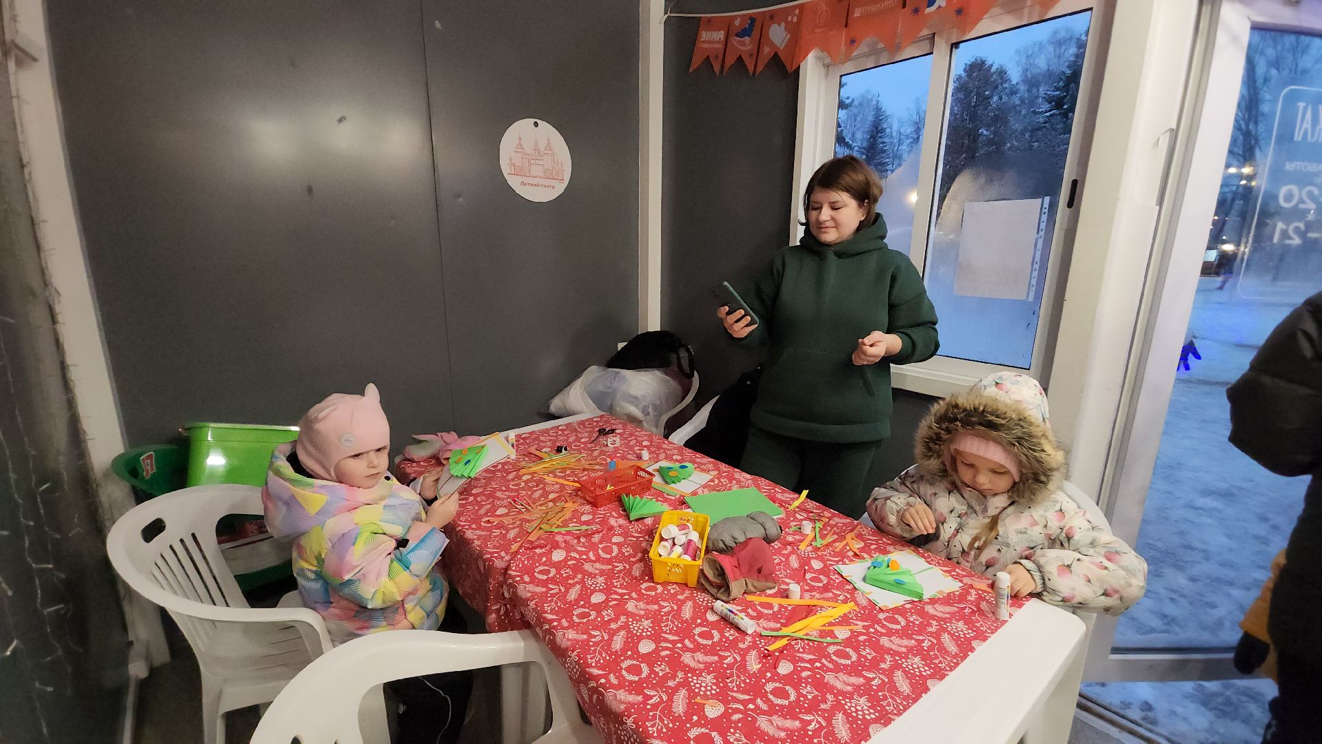 вертикалки, пушкино, мастер класс, дети, аппликация, новогоднее настроение, новый год, дети и родители,