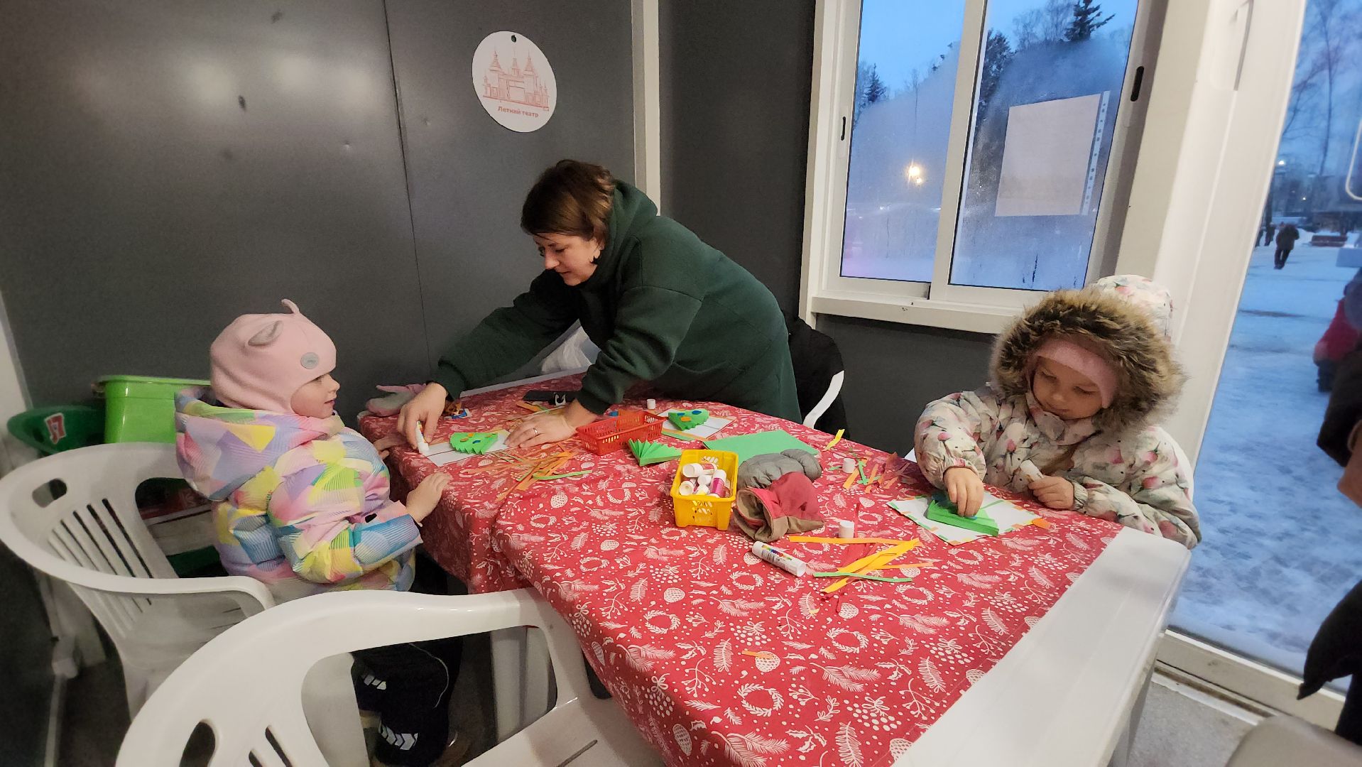 вертикалки, пушкино, мастер класс, дети, аппликация, новогоднее настроение, новый год, дети и родители,