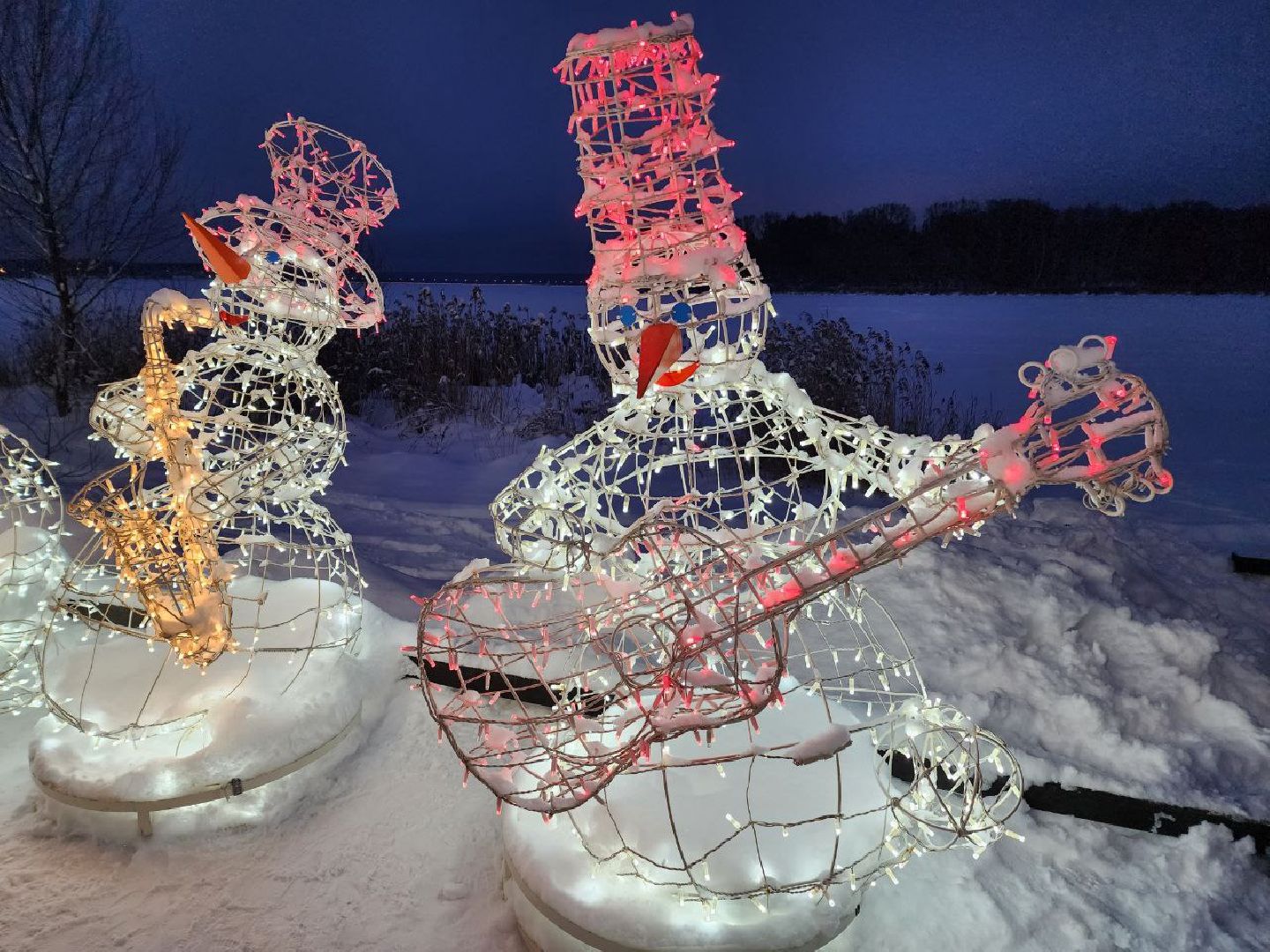 Солнечногорск, Городской парк, Жители, Озеро, Иллюминация, вертикалки