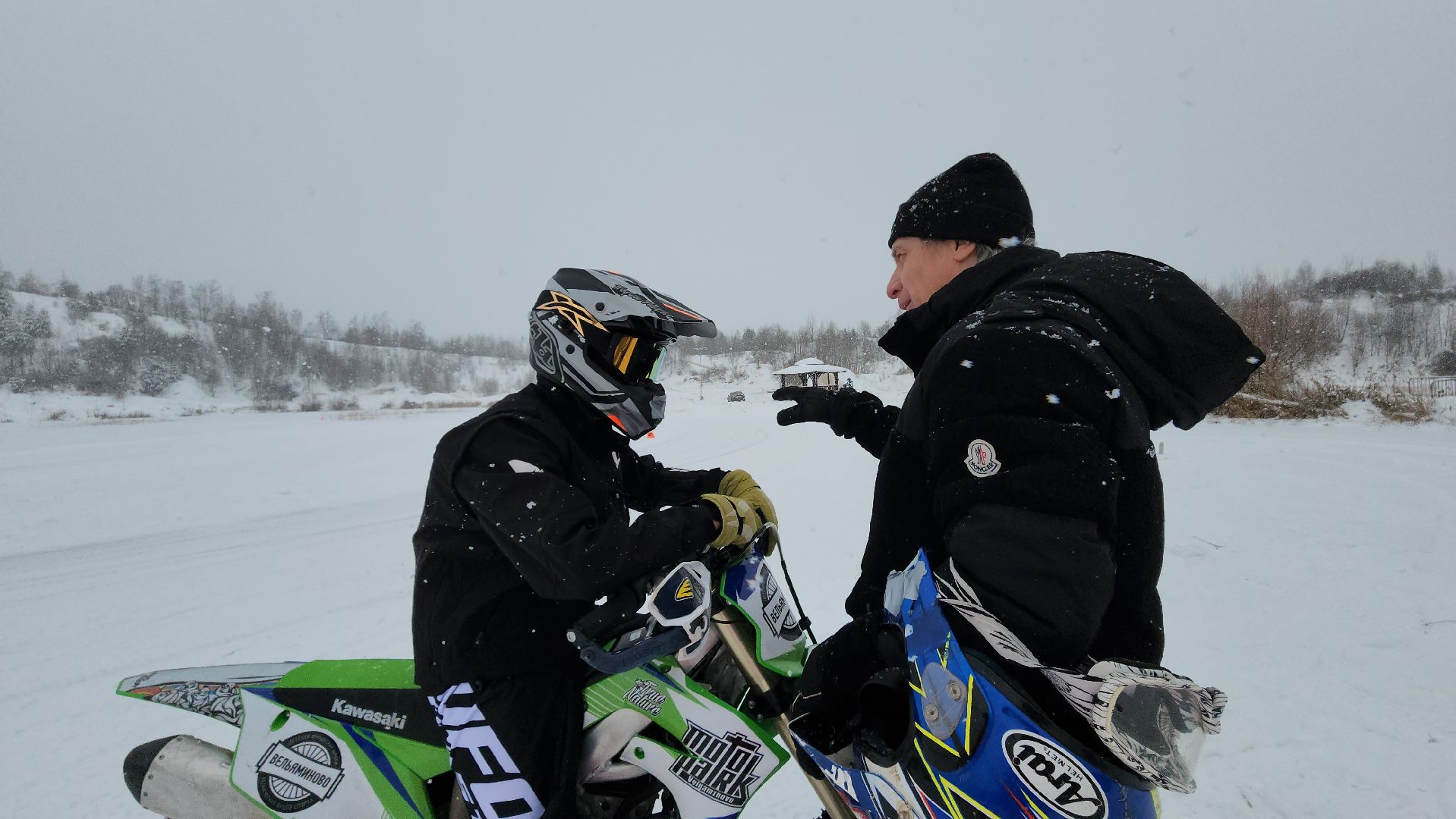 зима в Подмосковье, мотоциклы, ВЕРТИКАЛКИ, Мотопарк, Истра,