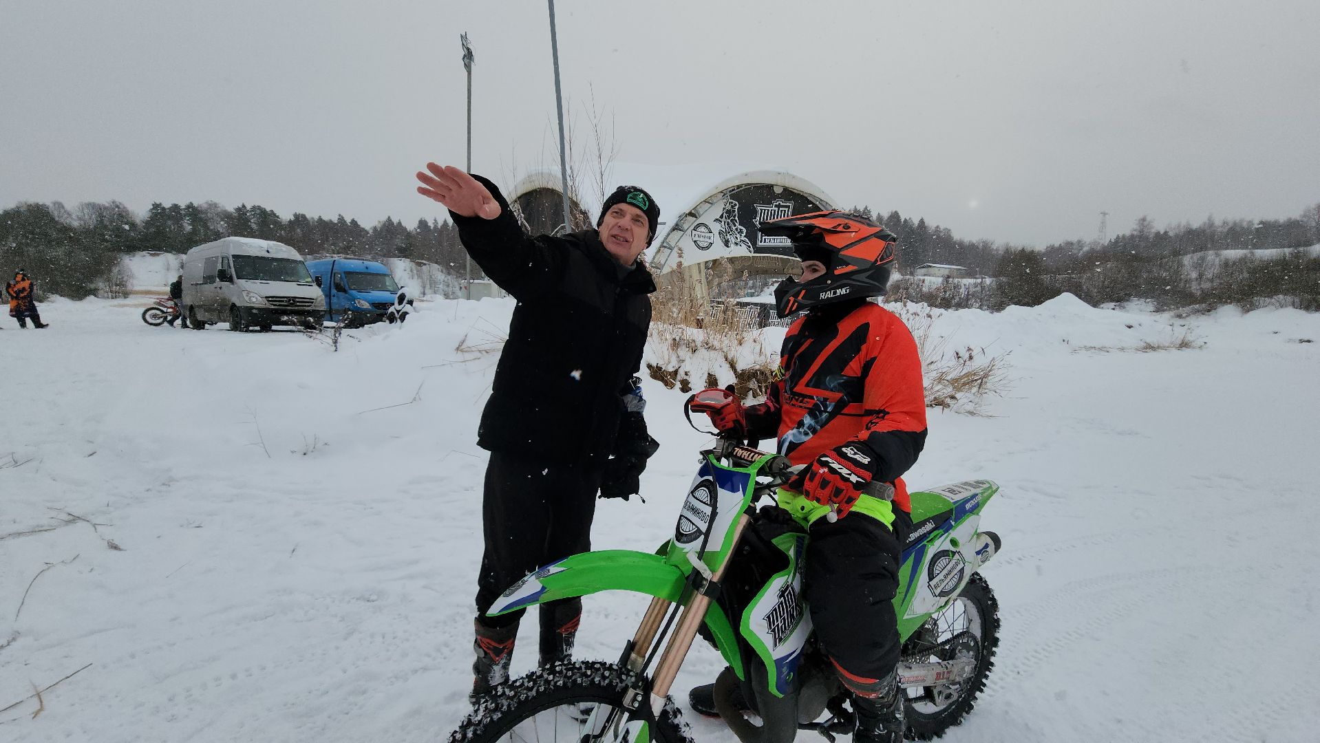 зима в Подмосковье, мотоциклы, ВЕРТИКАЛКИ, Мотопарк, Истра,