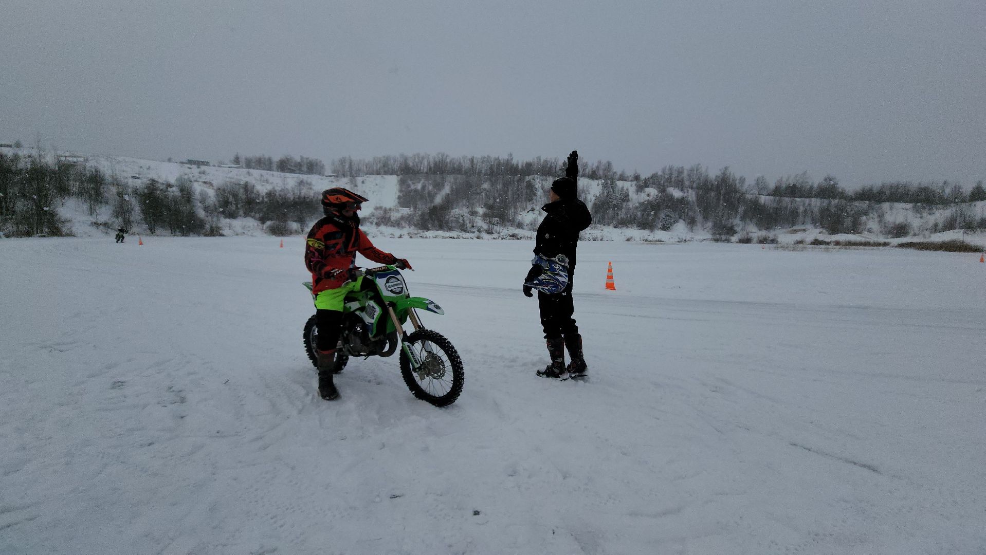 зима в Подмосковье, мотоциклы, ВЕРТИКАЛКИ, Мотопарк, Истра,