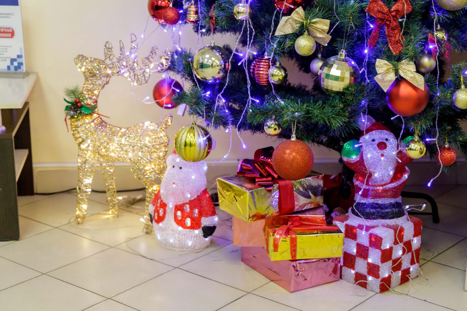 люберцы, люберецкая больница, новогоднее оформление, вертикалка,