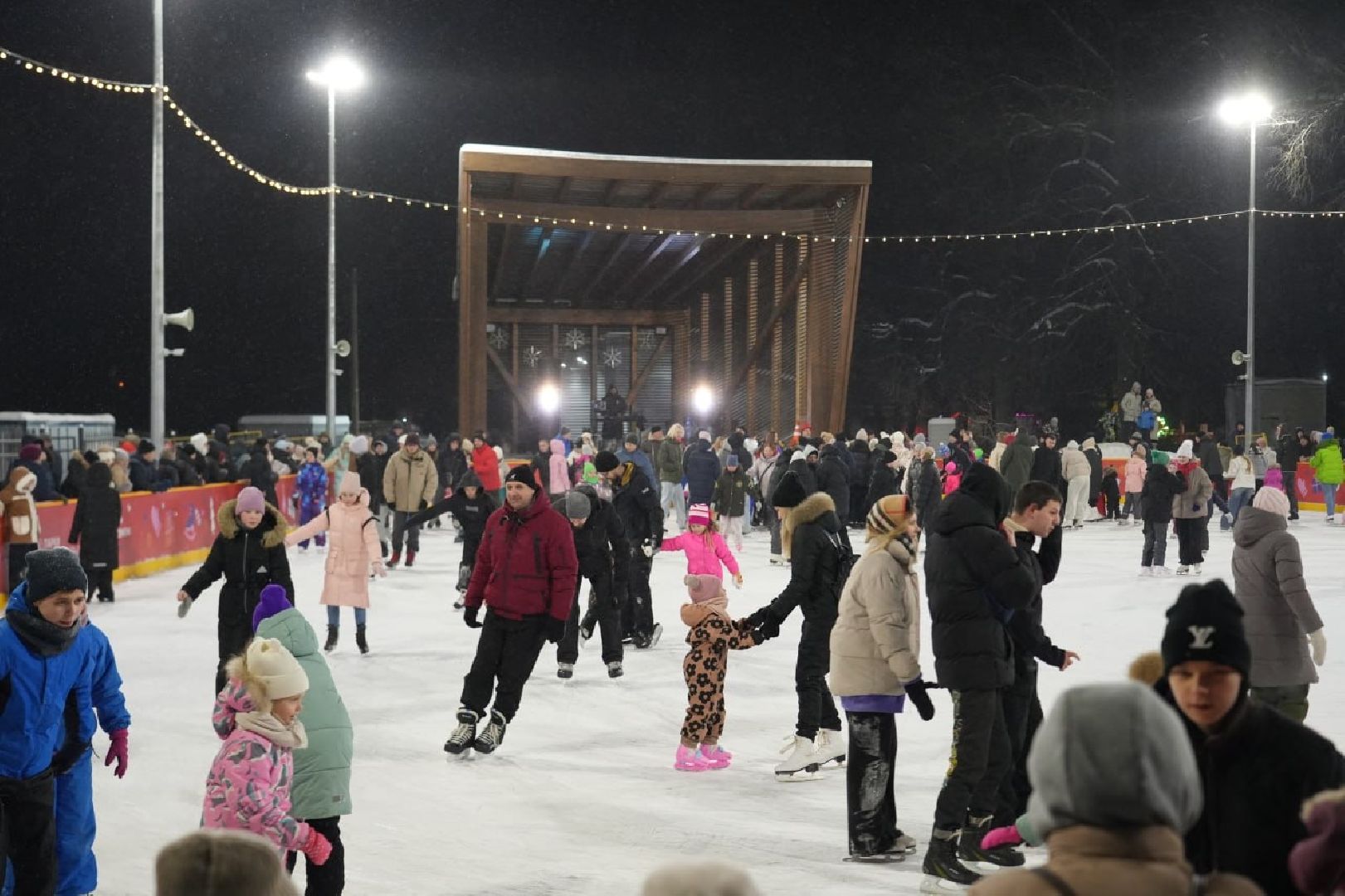 Зима в Подмосковье, Зима в парках, Парки МО, Сергиев Посад, Каток, Губернатор МО, Каток с искусственным льдом, Сергиево-Посадский городской округ, Скитские пруды, вертикалки,