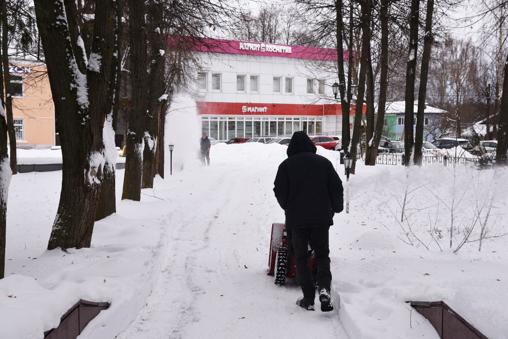 лотошино, сквер победы, добродел, уборка снега, благоустройство, вертикалки,