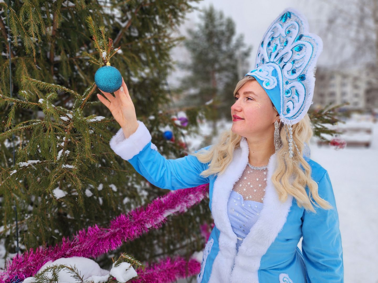 Снегурочка, зима в подмосковье, Колюбакино, зима в рузе, аниматоры, руза, рузский городской округ, вертикалки,