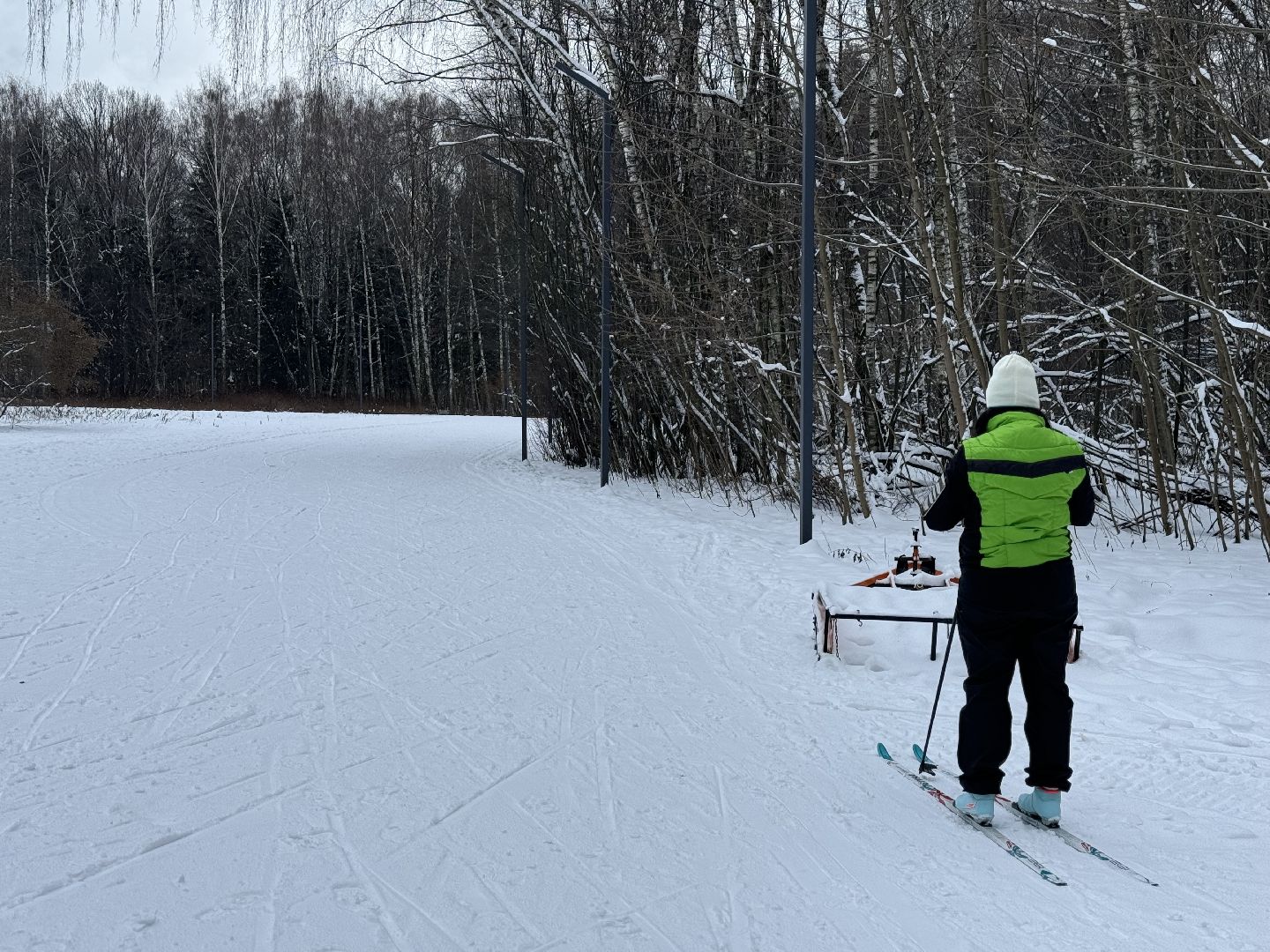 зима в подмомсковье, зима в парках, Лыжные трассы, лыжная база, прокат лыж,Парк Апаринки,
