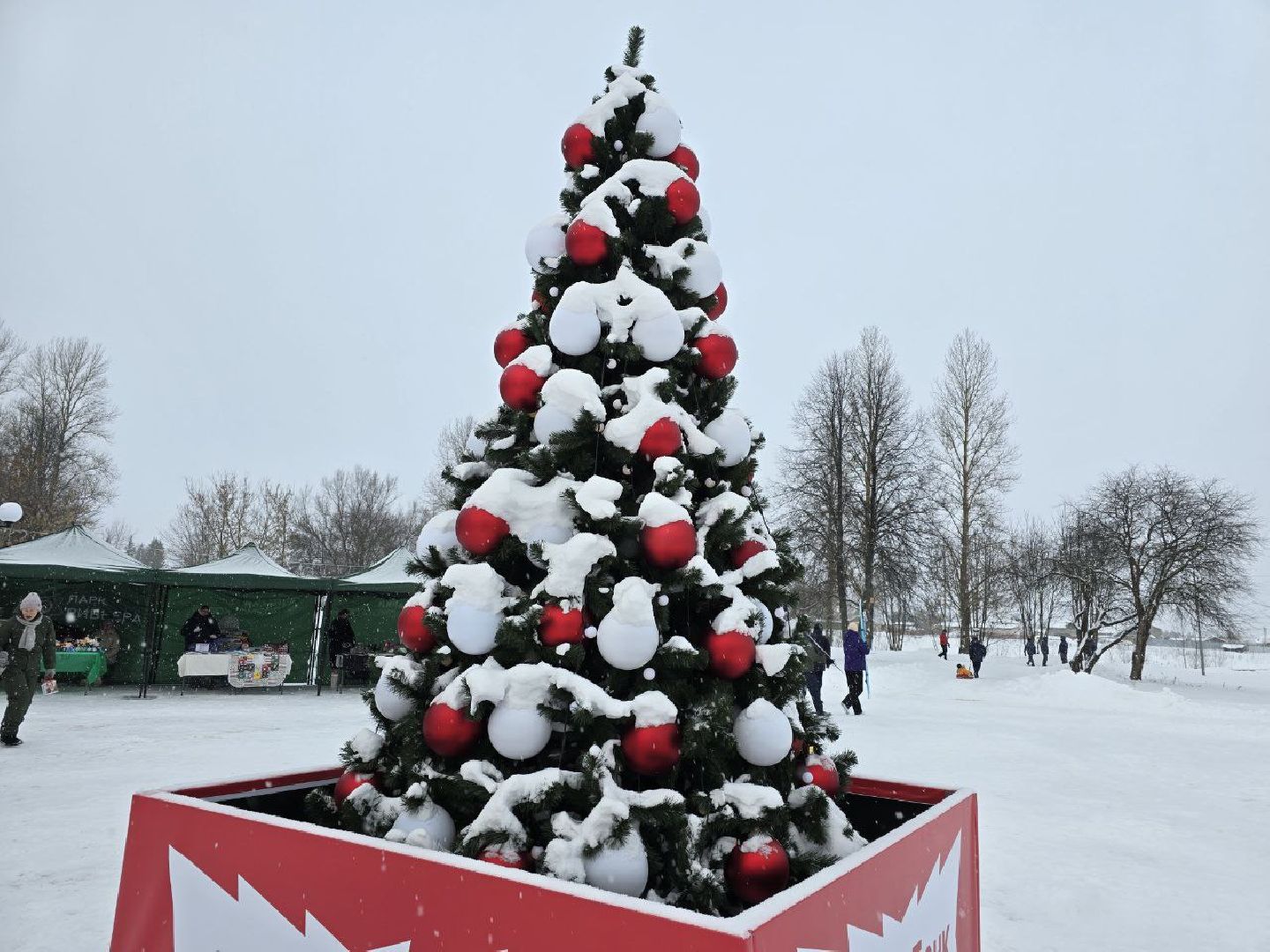 можайск, можайский городской округ, подмосковье, парк ривьера, городской парк, новый год, украшение парка, зима в подмосковье, праздник, благоустройство, вертикалки,