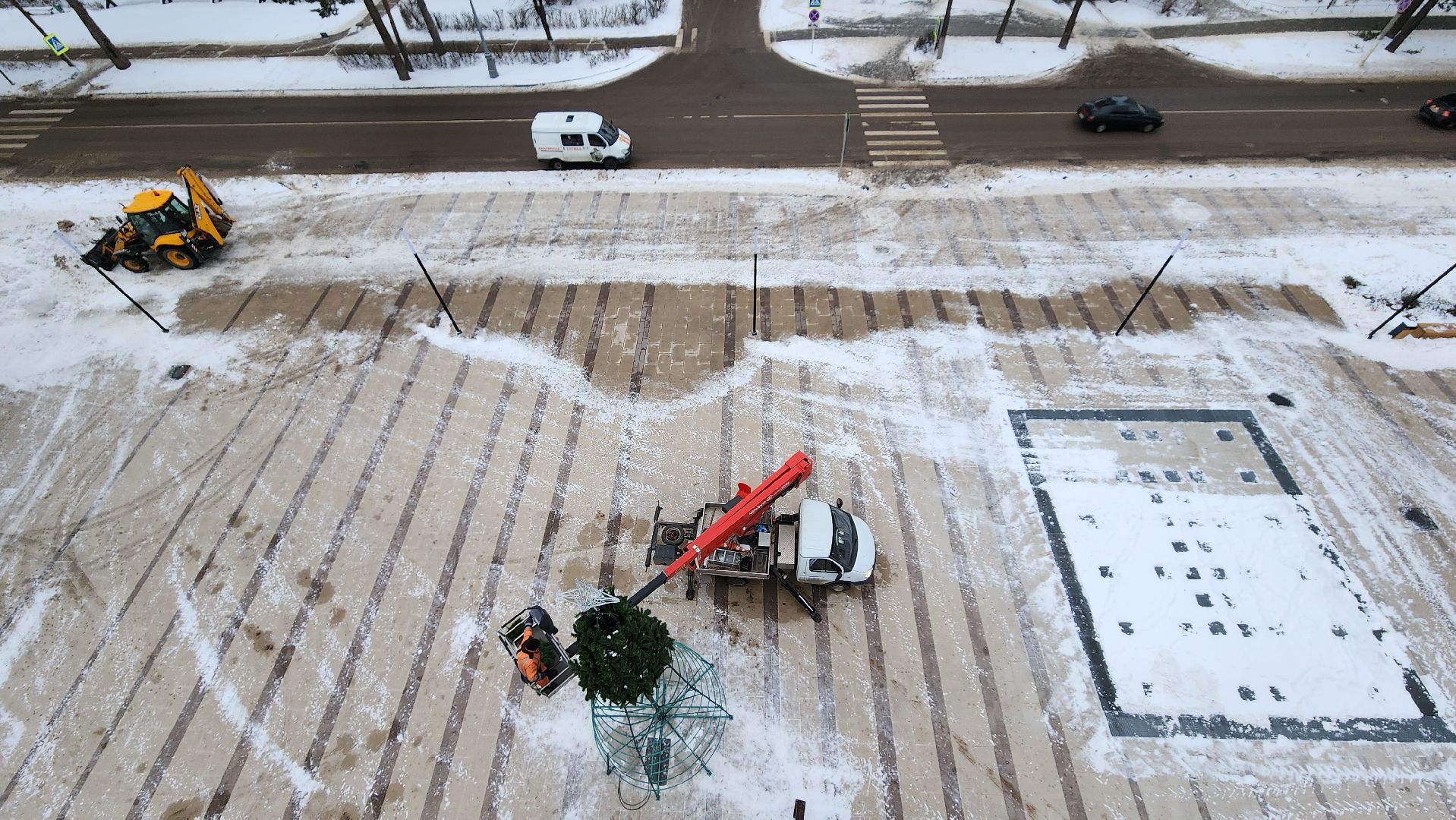 Протвино, Елка у дк, Новый год, Комбинат благоустройства, Г о серпухов, вертикалки,