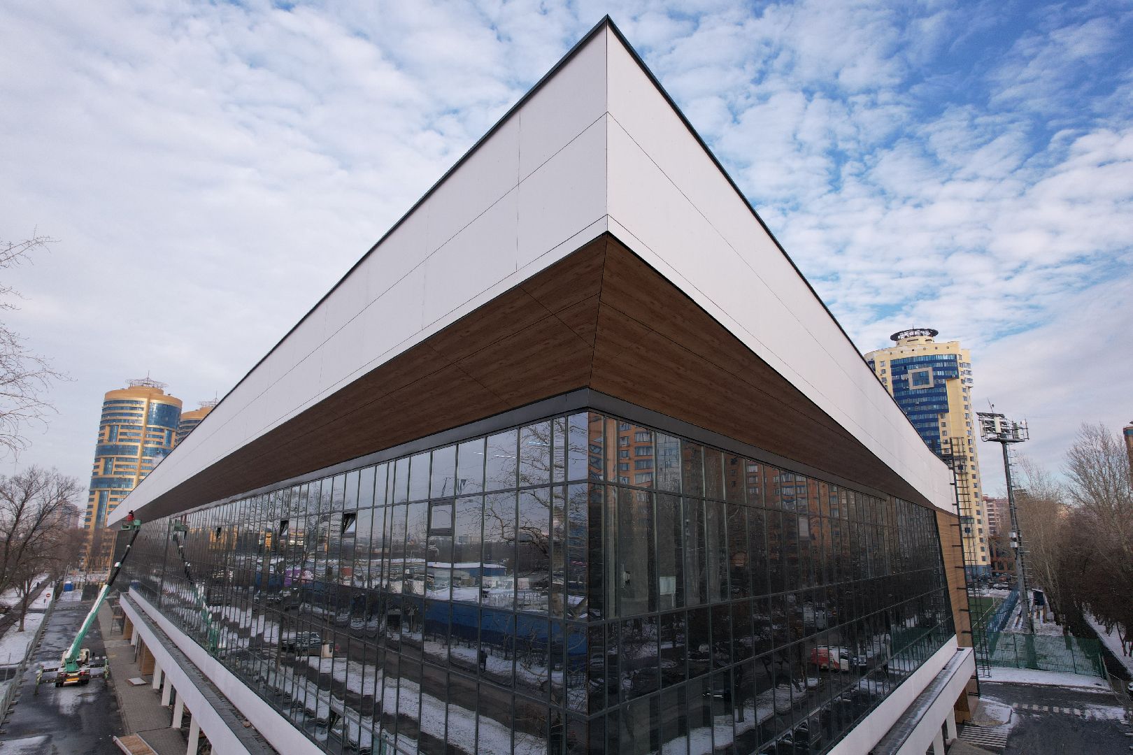 видео с коптера, фок, строительство, спорт,