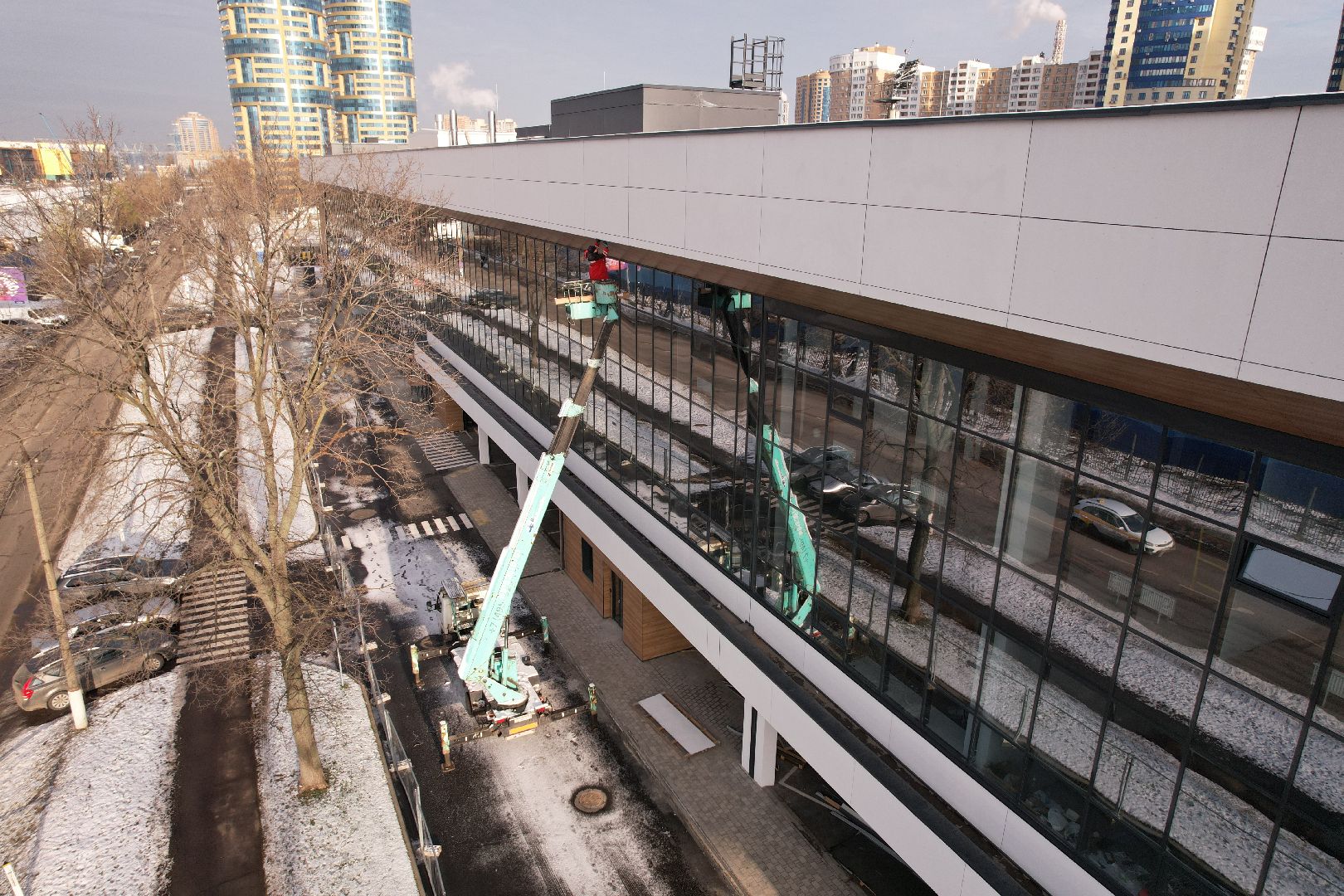 видео с коптера, фок, строительство, спорт,