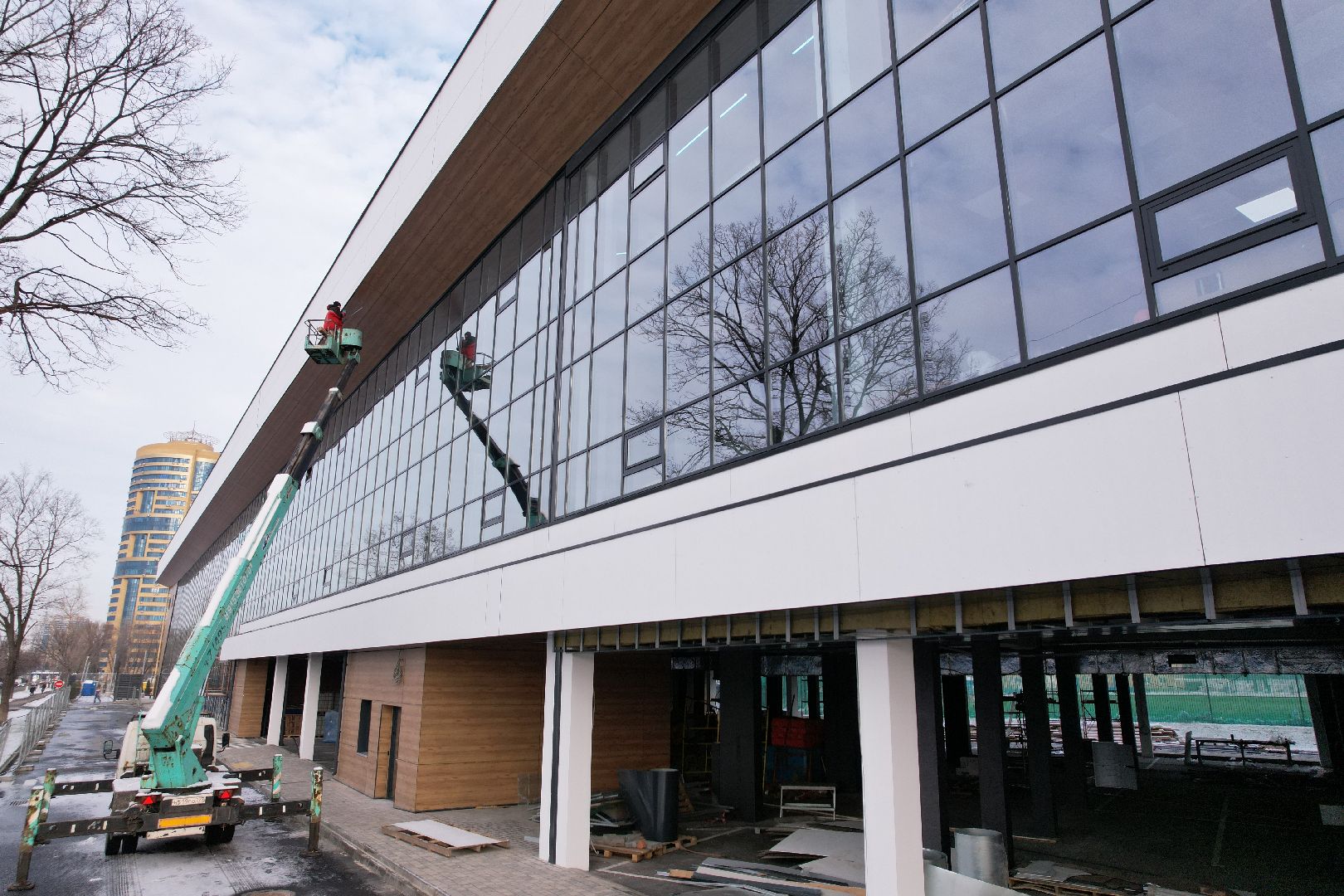 видео с коптера, фок, строительство, спорт,