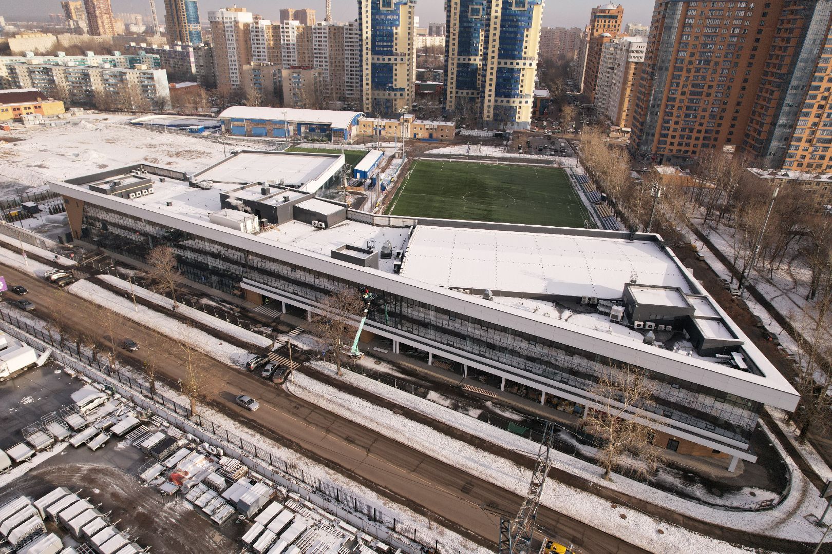 видео с коптера, фок, строительство, спорт,