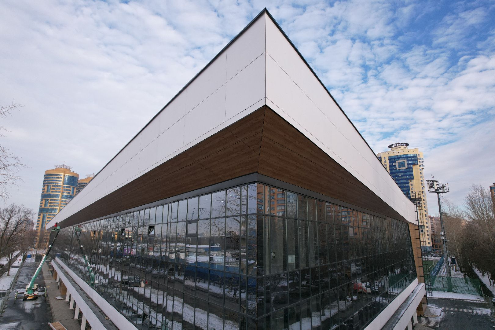 видео с коптера, фок, строительство, спорт,