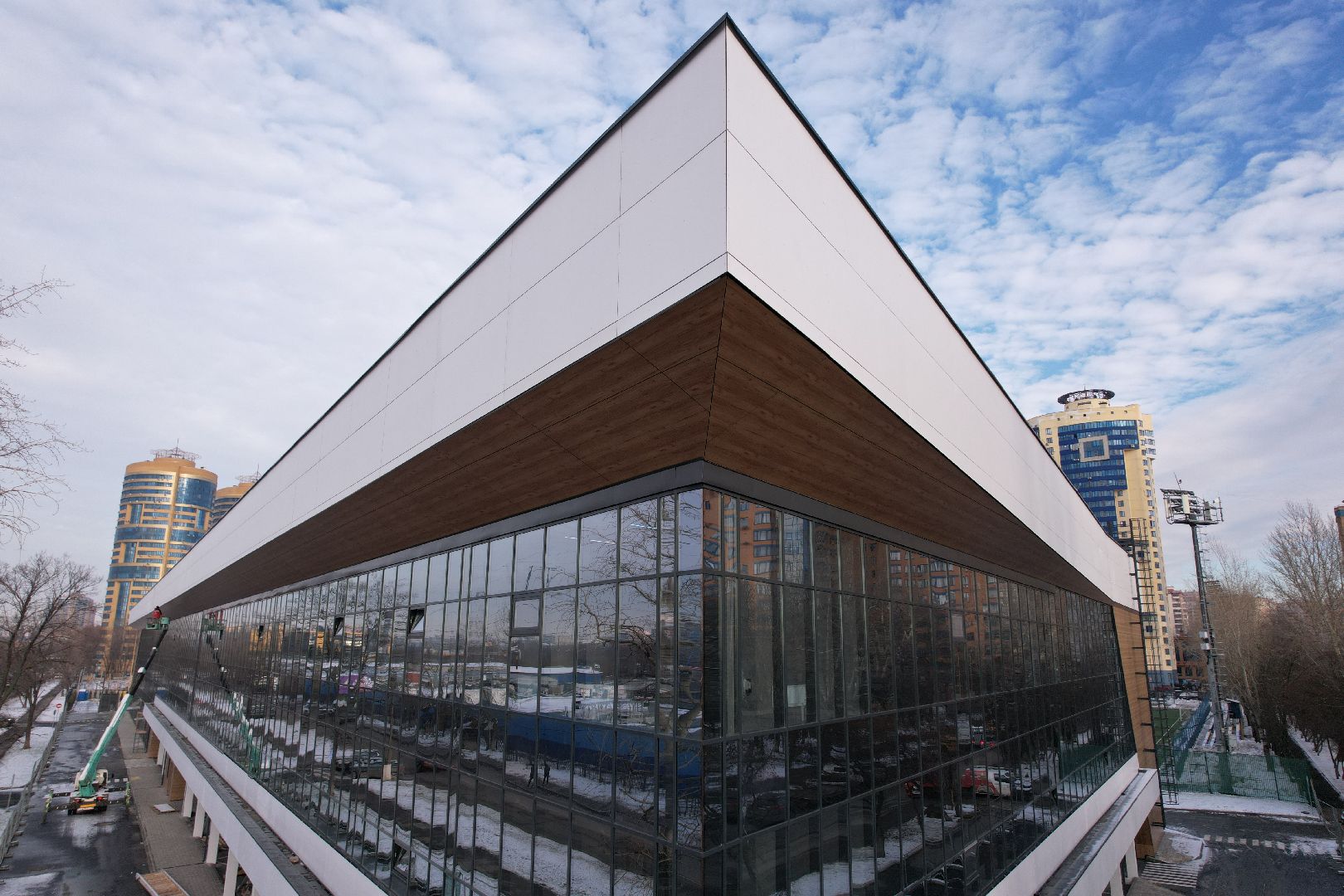 видео с коптера, фок, строительство, спорт,